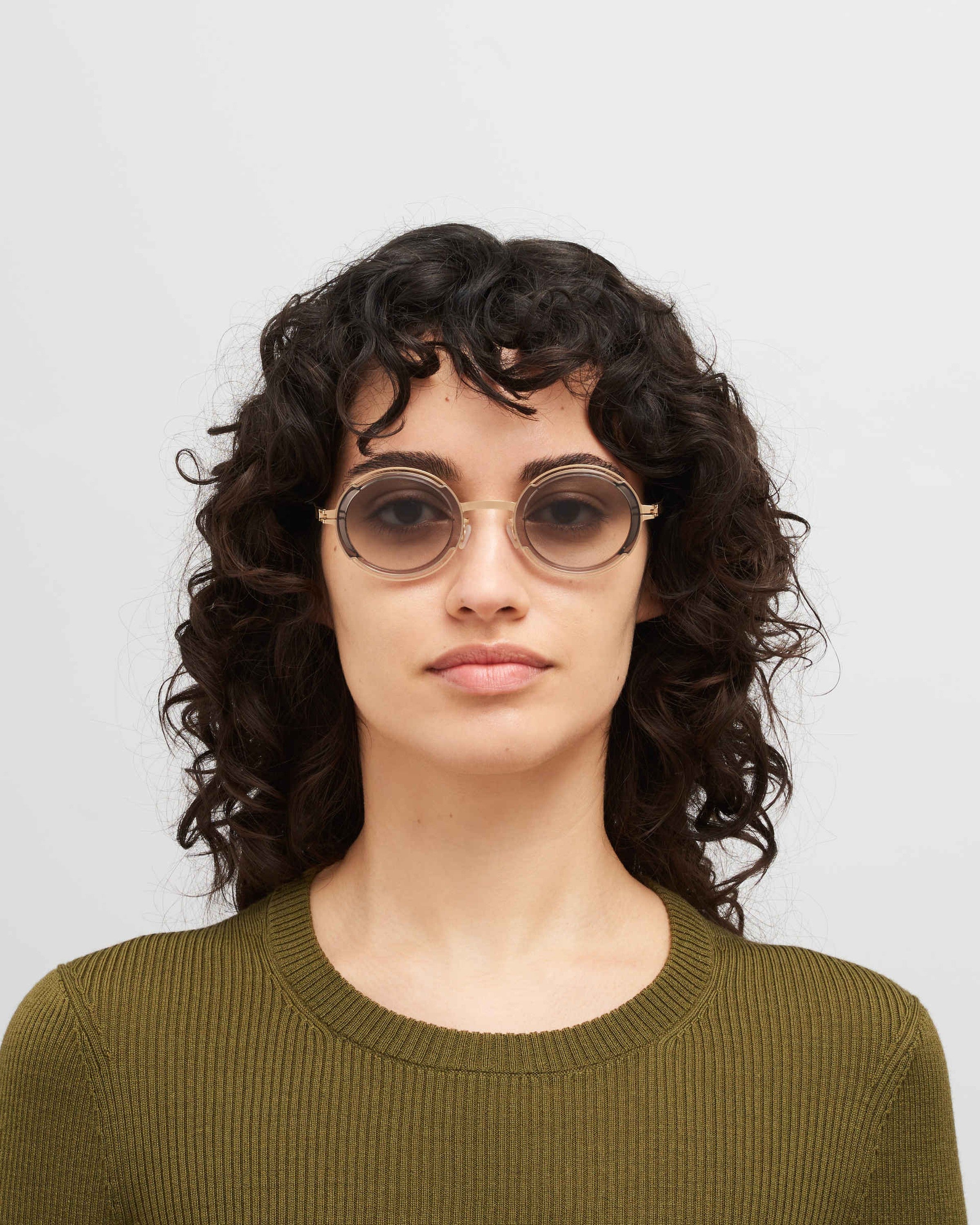MYKITA PEARL A83 CHAMPAGNE GOLD/CLEAR ASH Champagne Gold/Clear Ash / Original Grey Gradient