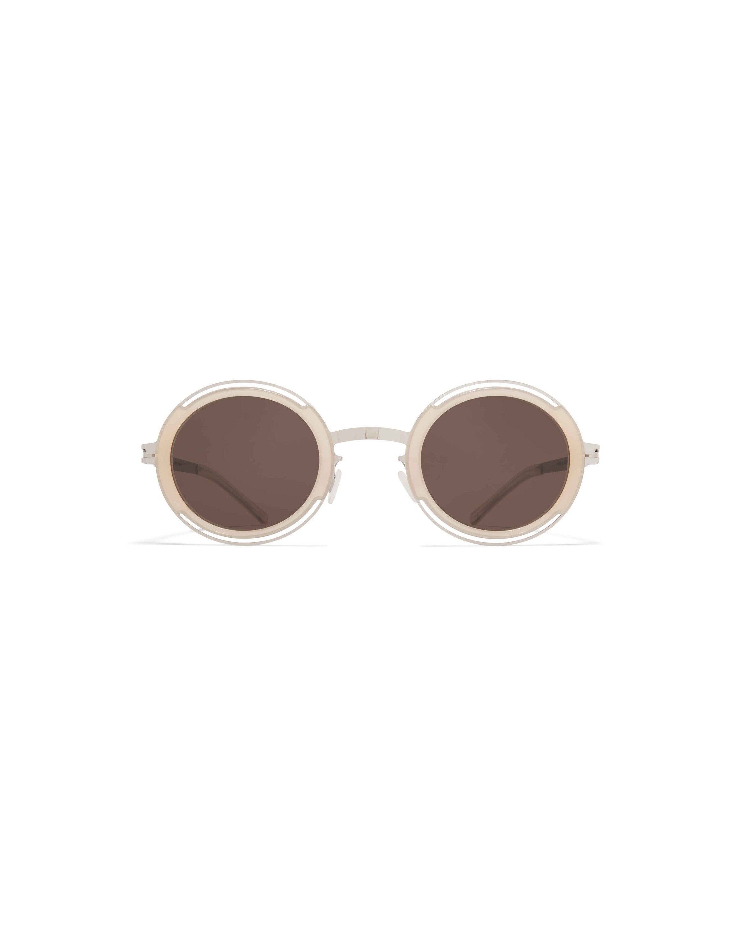 MYKITA PEARL A89 SHINY SILVER/BLONDE Shiny Silver/Blonde / Brown Solid