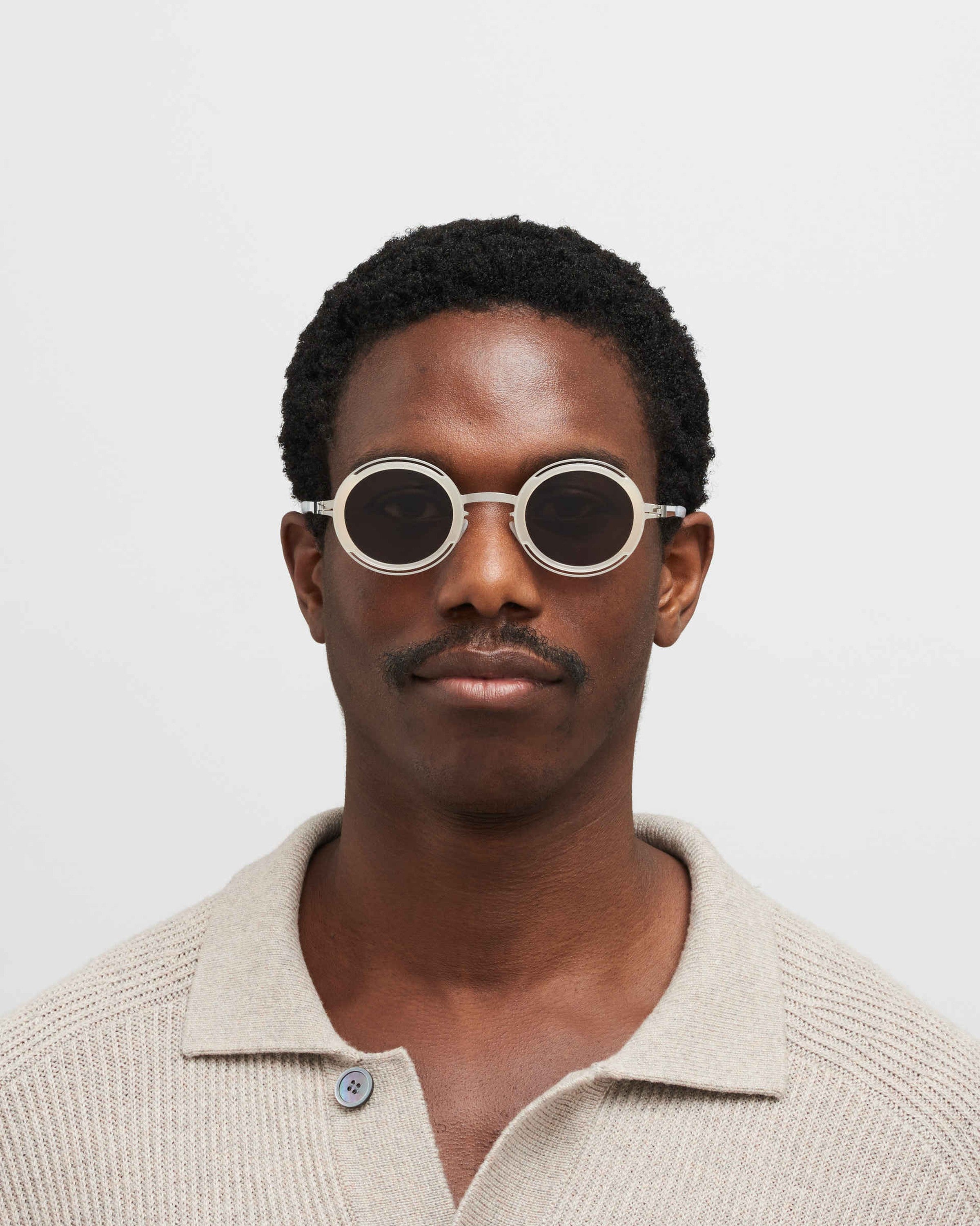 MYKITA PEARL A89 SHINY SILVER/BLONDE Shiny Silver/Blonde / Brown Solid