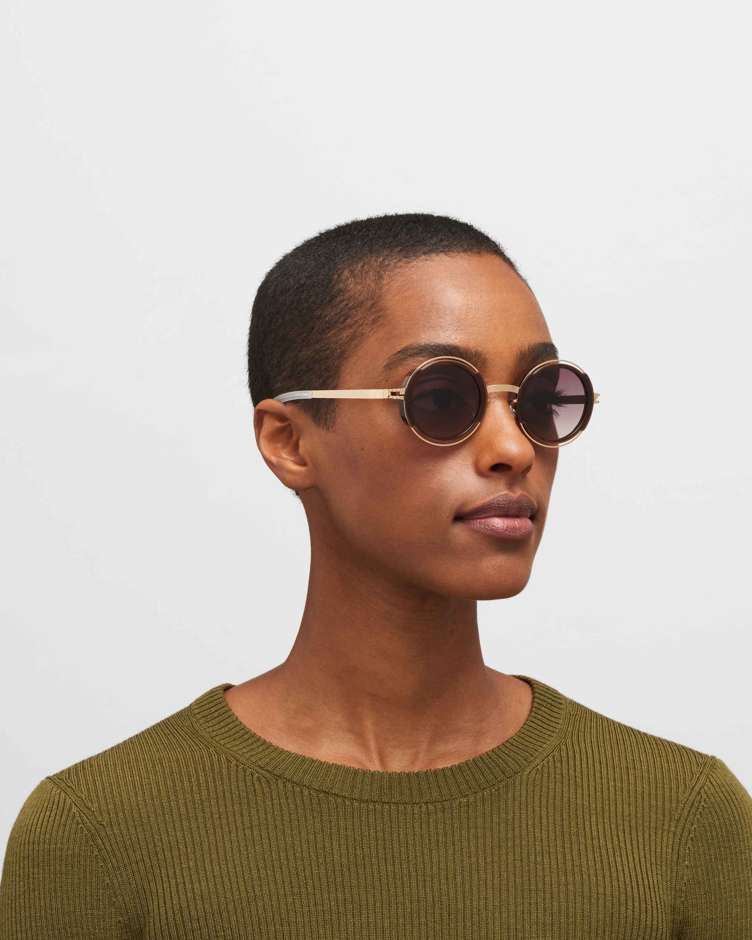 MYKITA PEARL A90 CHAMPAGNE GOLD/ZANZIBAR Champagne Gold/Zanzibar / Cedar Brown Gradient