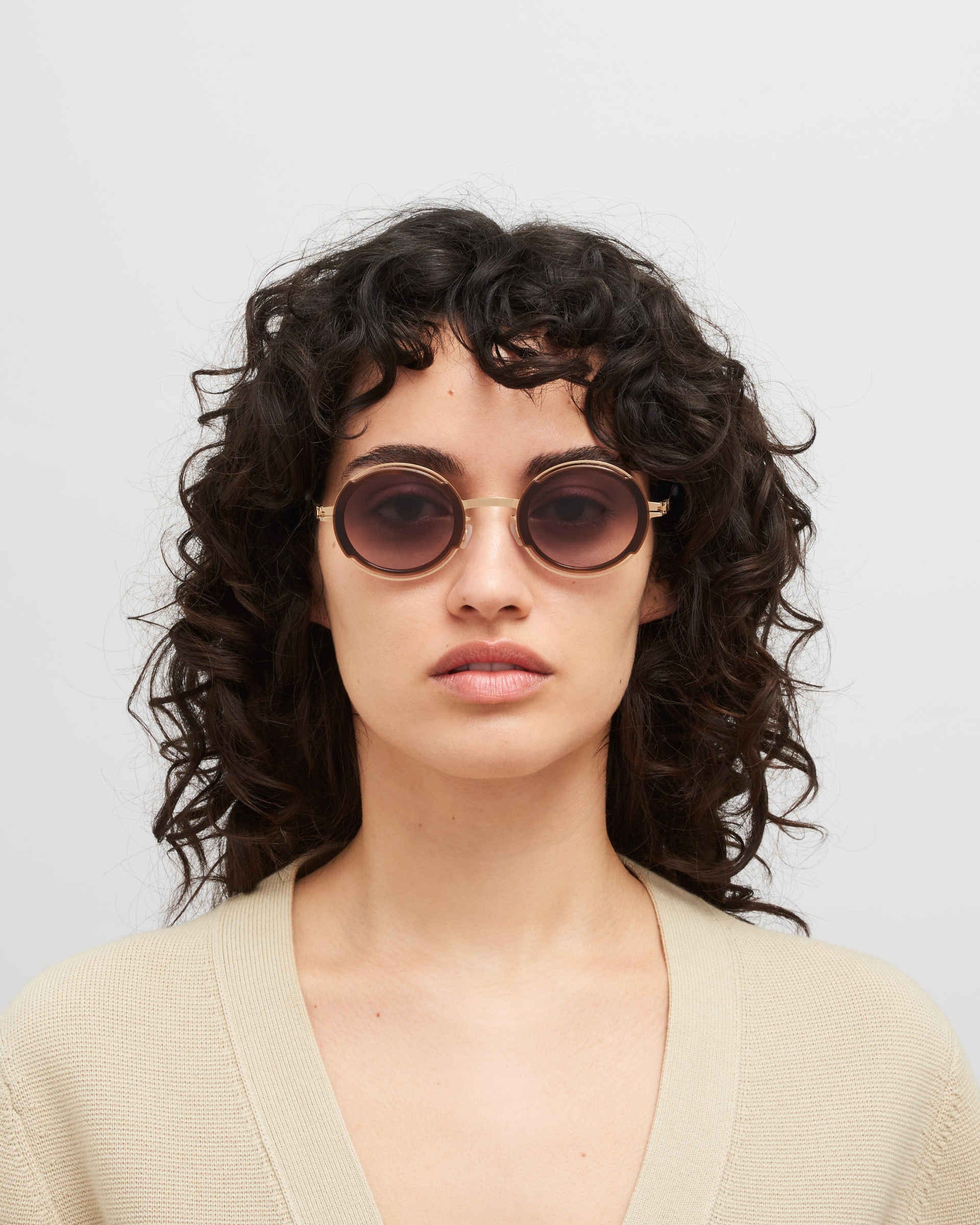 MYKITA PEARL A90 CHAMPAGNE GOLD/ZANZIBAR Champagne Gold/Zanzibar / Cedar Brown Gradient