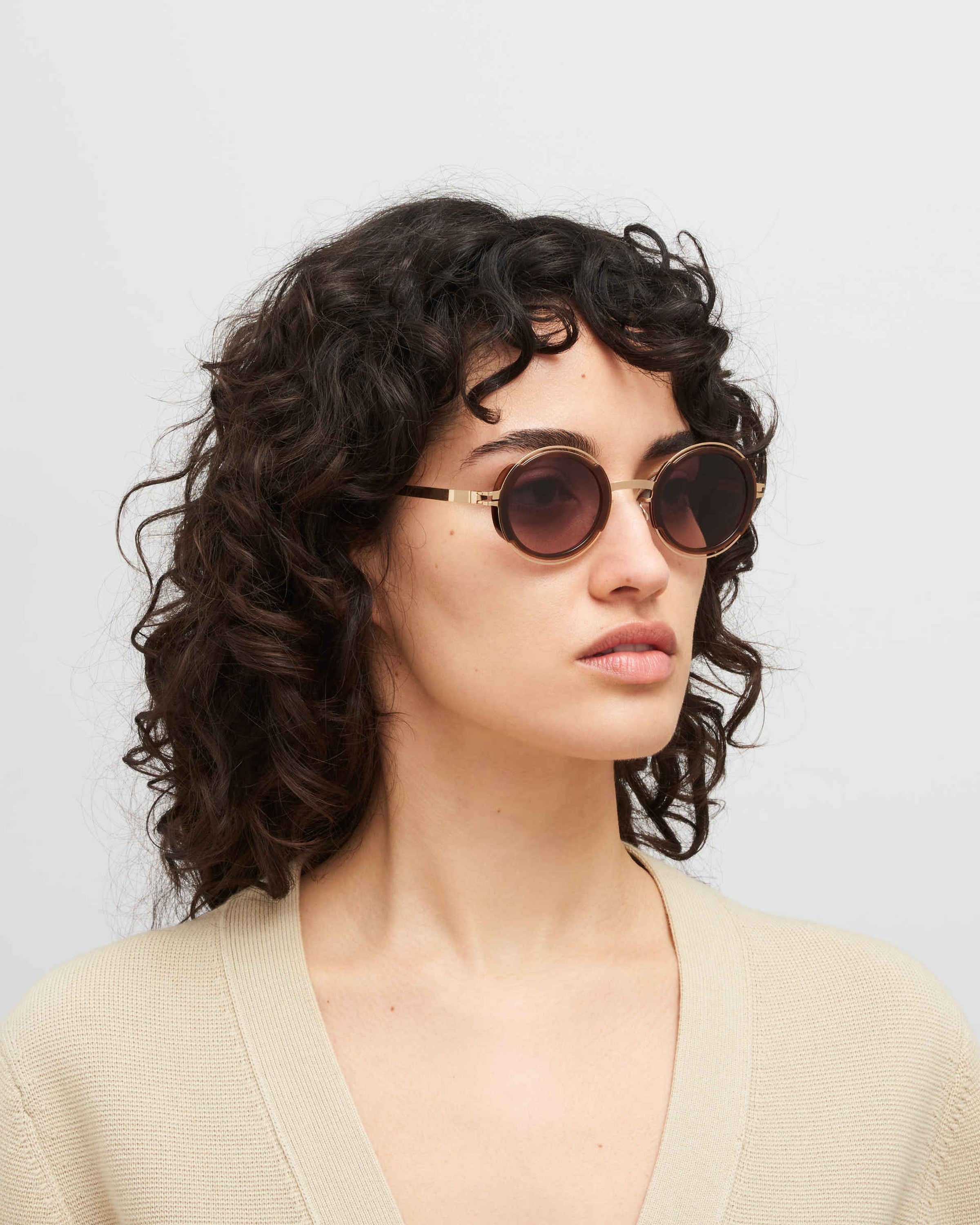MYKITA PEARL A90 CHAMPAGNE GOLD/ZANZIBAR Champagne Gold/Zanzibar / Cedar Brown Gradient