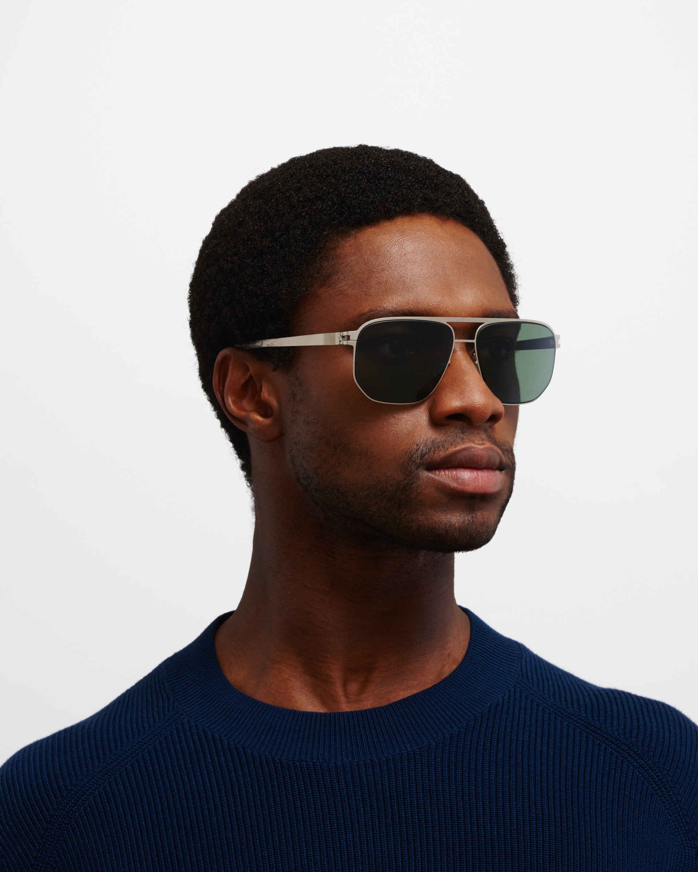 MYKITA PERRY MATTE SILVER/BLACK Matte Silver/Black / PolPro Green 15
