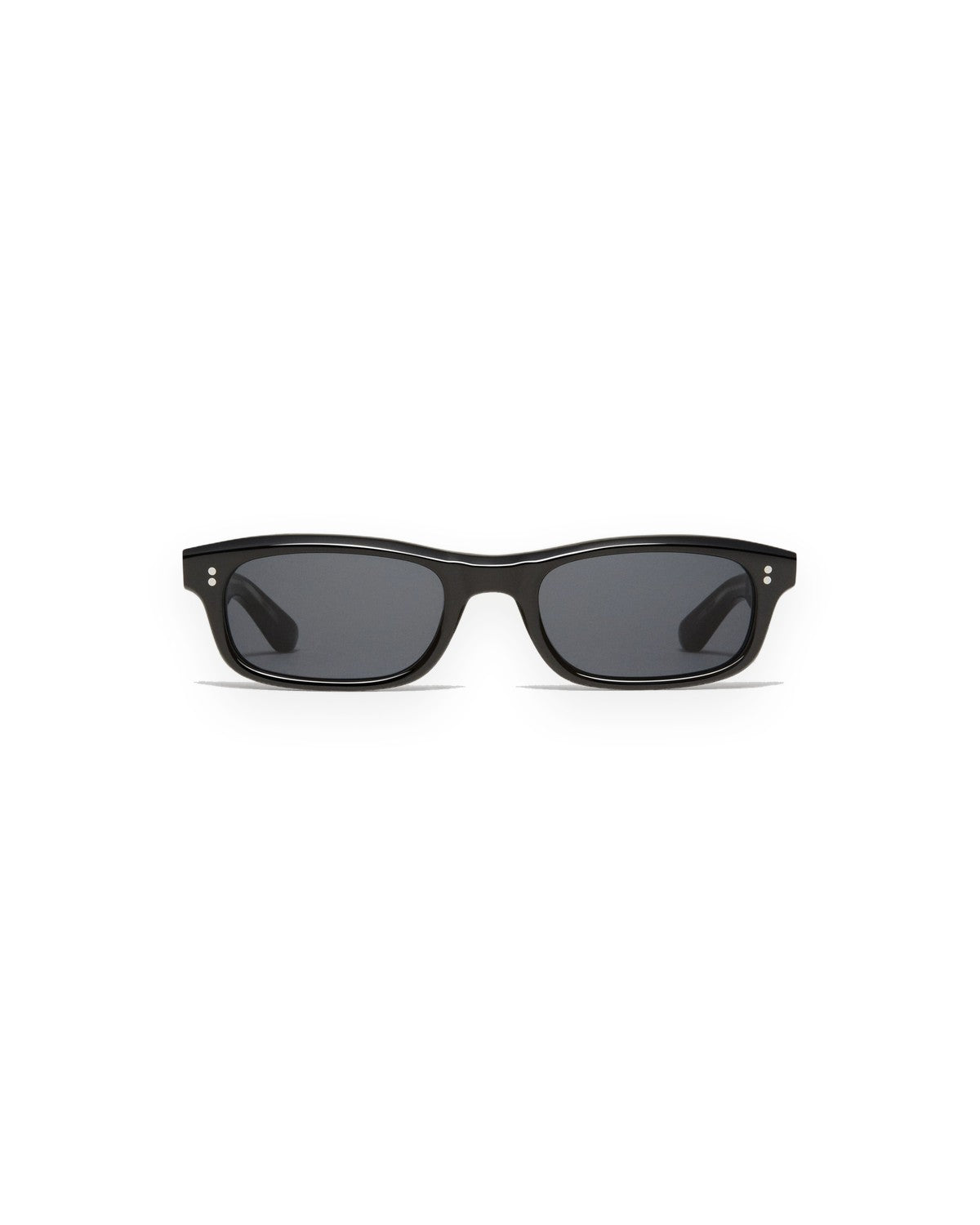 Front view of CHIMI Pin Black Clear sunglasses with dark lenses.