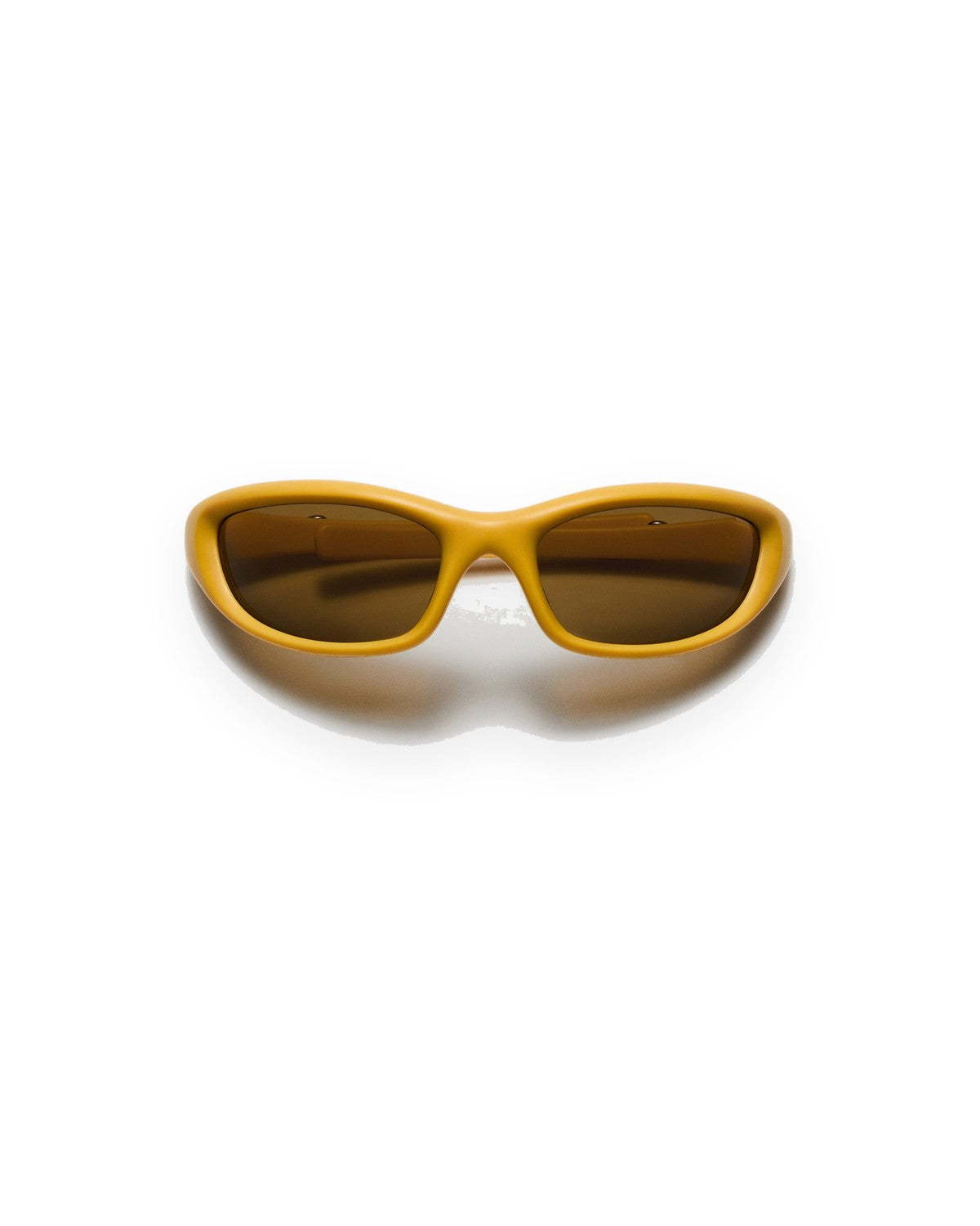 Front view of CHIMI Pogba Yellow Brown sunglasses.