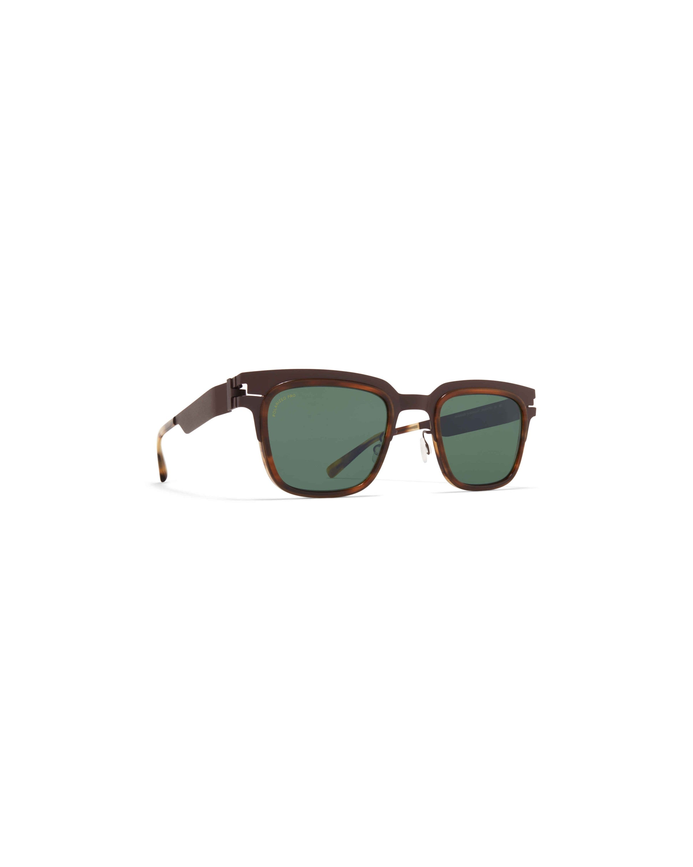 MYKITA RAYMOND A78 DARK BROWN/STRIPED BROWN Dark Brown/Striped Brown / Polarized Pro Green 15