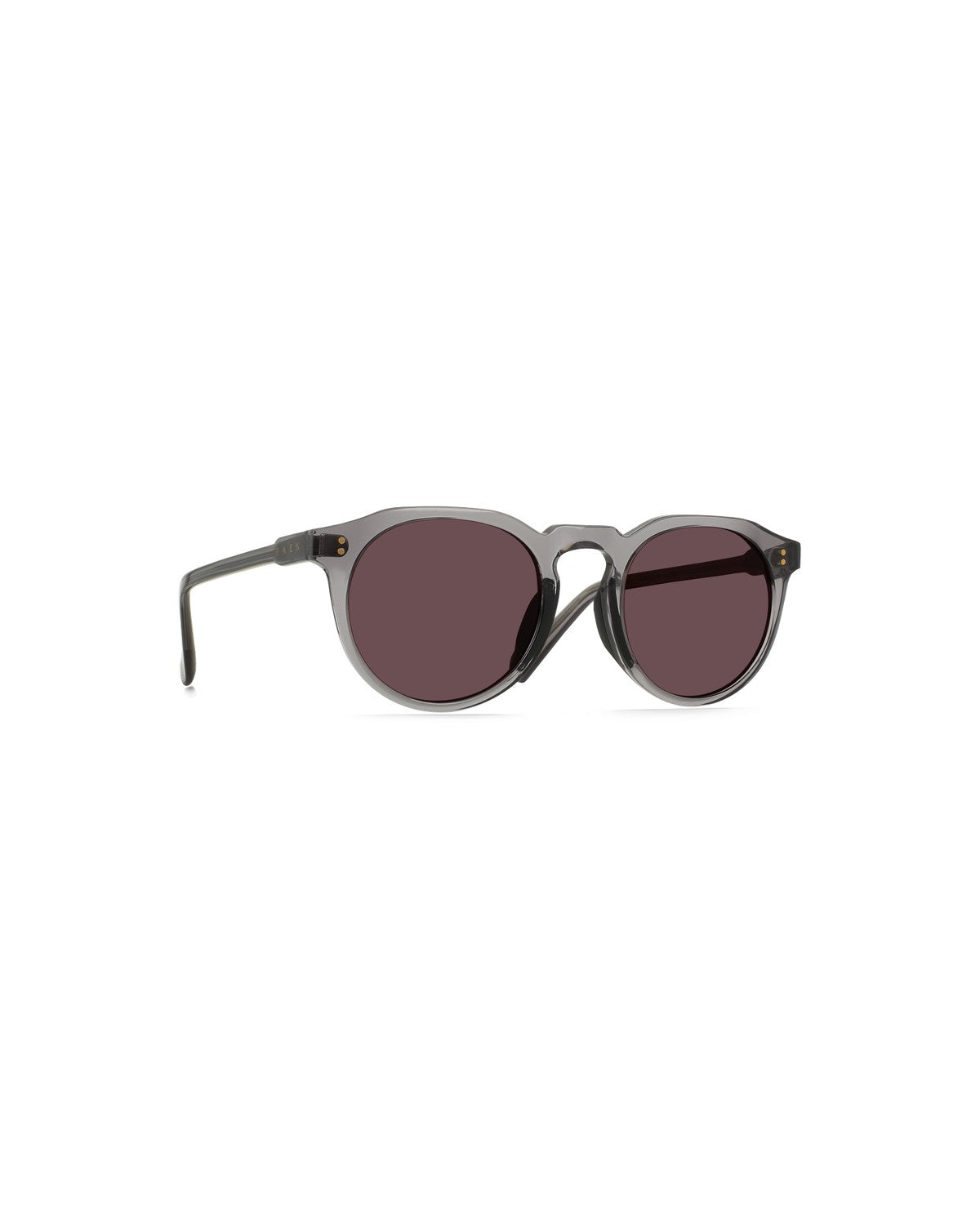 Angle view of RAEN Remmy REC 52 Flint Crux Colorboost Polarized sunglasses.