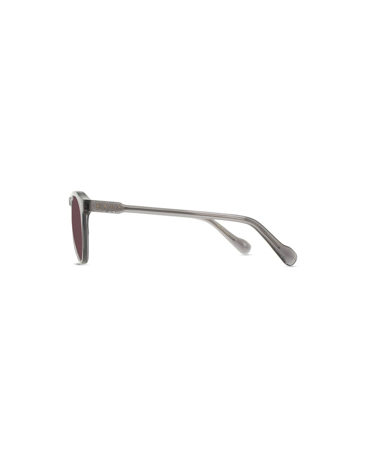 Side profile of RAEN Remmy REC 52 Flint Crux Colorboost Polarized sunglasses.
