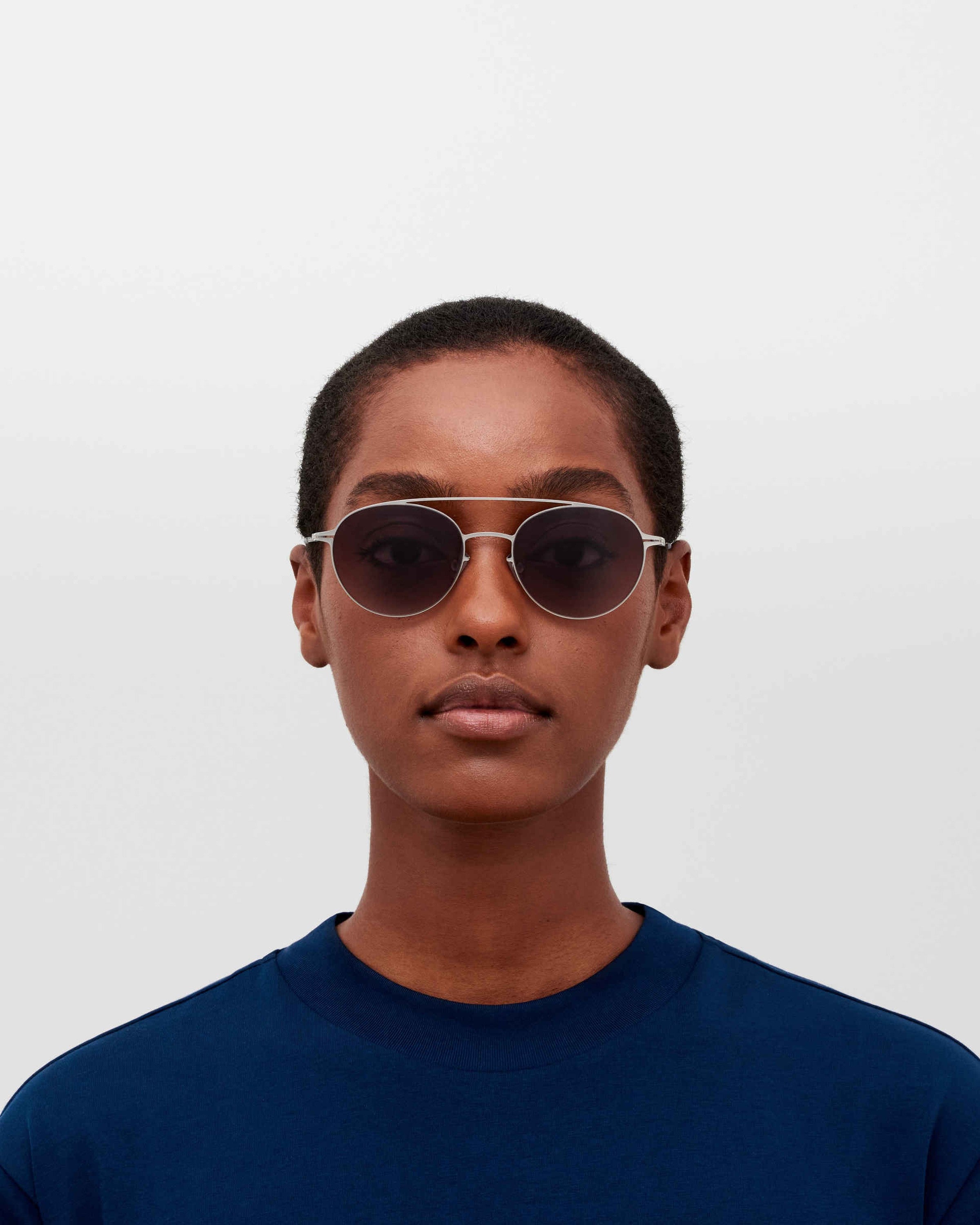 MYKITA REVA POW2 SILVER Pow2 Silver / Cedar Brown Gradient