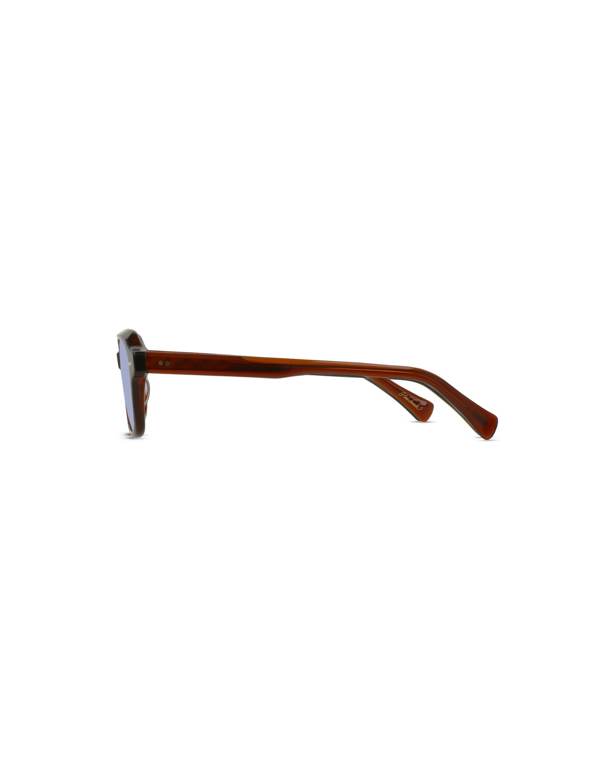 Side profile of RAEN Rhyme 51 Cask Lavender sunglasses showing the temple.