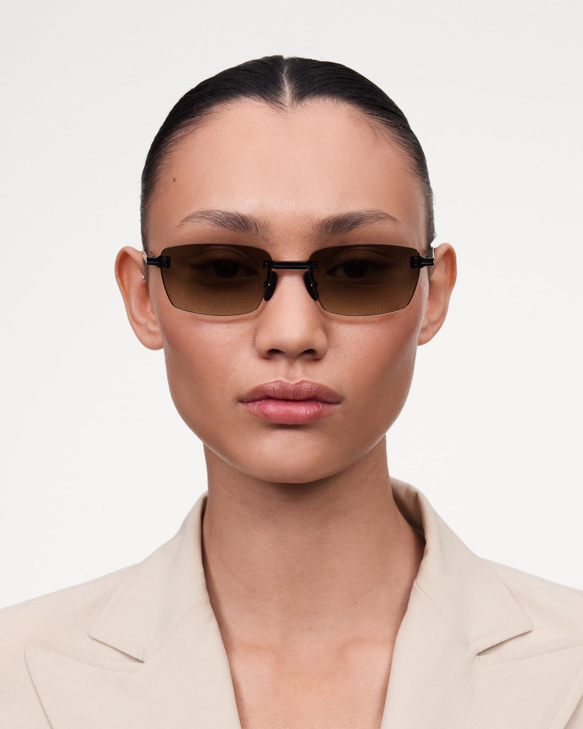 CHIMI Rimless Cubic Brown Gradient Matte Black / Brown Gradient