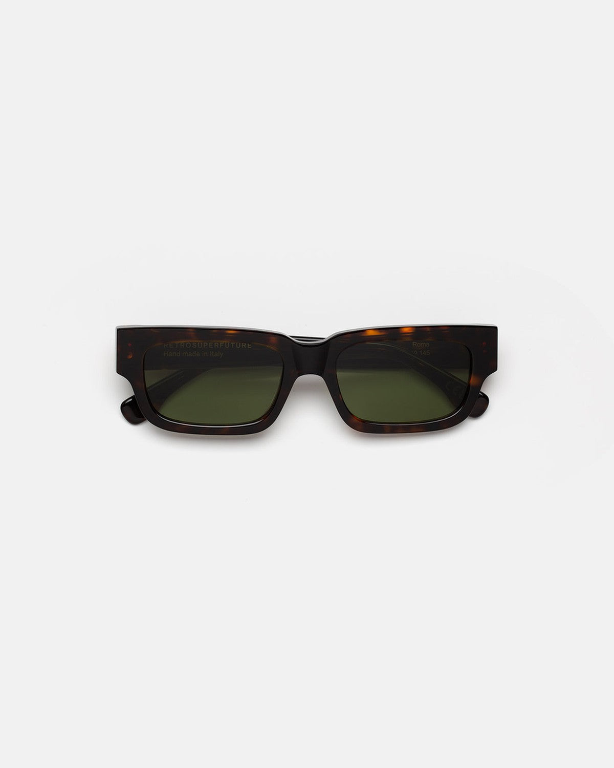 Front view of RETROSUPERFUTURE Roma 3627 Green sunglasses.