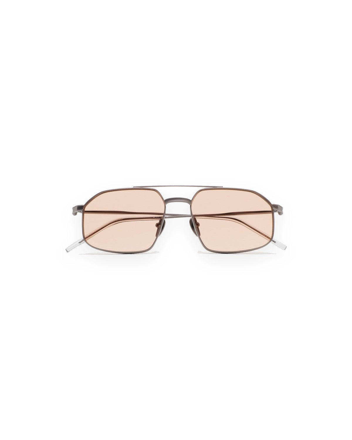 Front view of KALEOS Ross Gun Matte Brown Photochromic sunglasses.