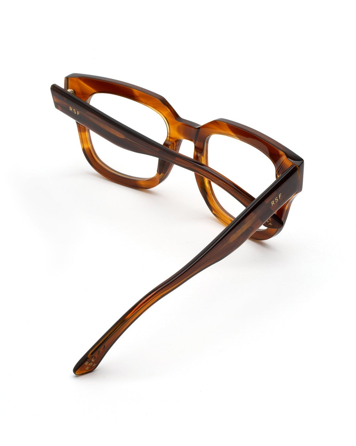 Interior angle view of RETROSUPERFUTURE Sabato Striata eyeglasses showing temples.