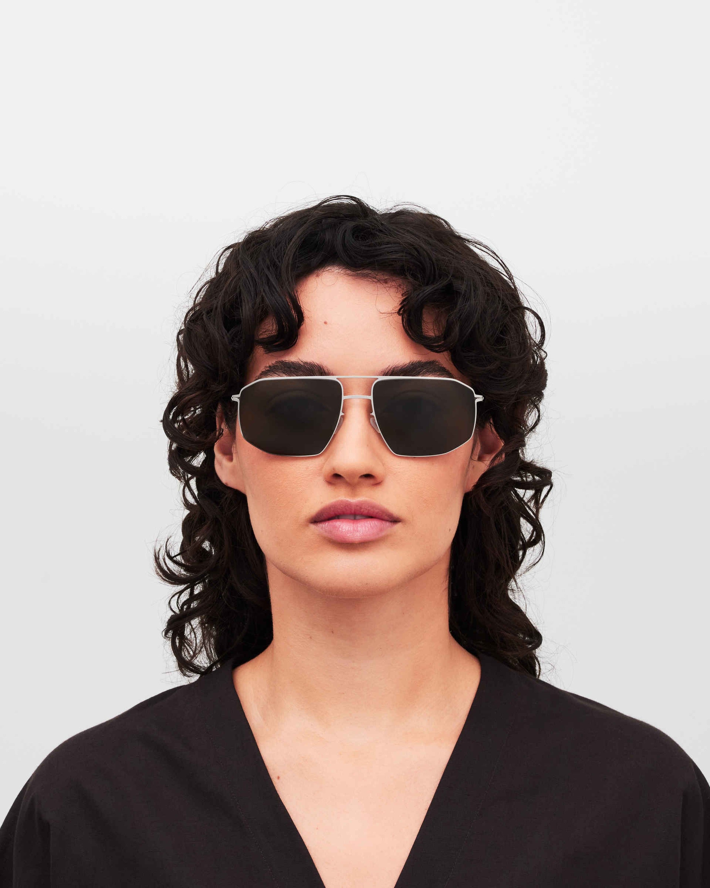 MYKITA SANTERI SHINY SILVER Shiny Silver / Rawgreen Solid