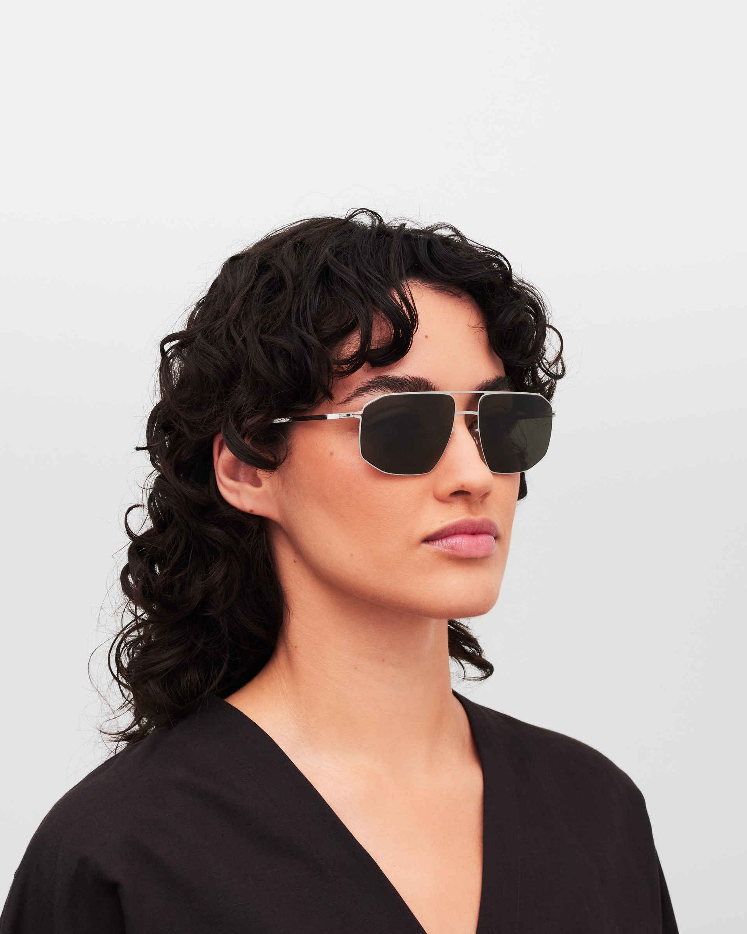 MYKITA SANTERI SHINY SILVER Shiny Silver / Rawgreen Solid