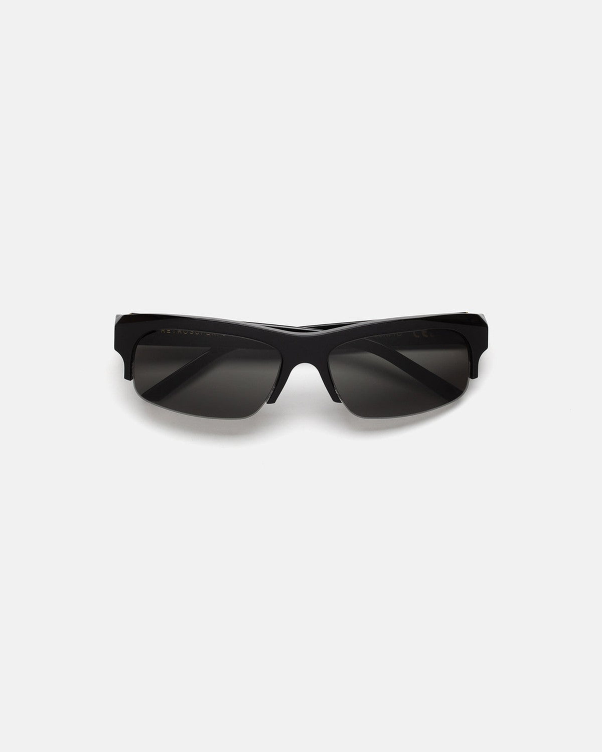 Front view of RETROSUPERFUTURE Scatto Black sunglasses.