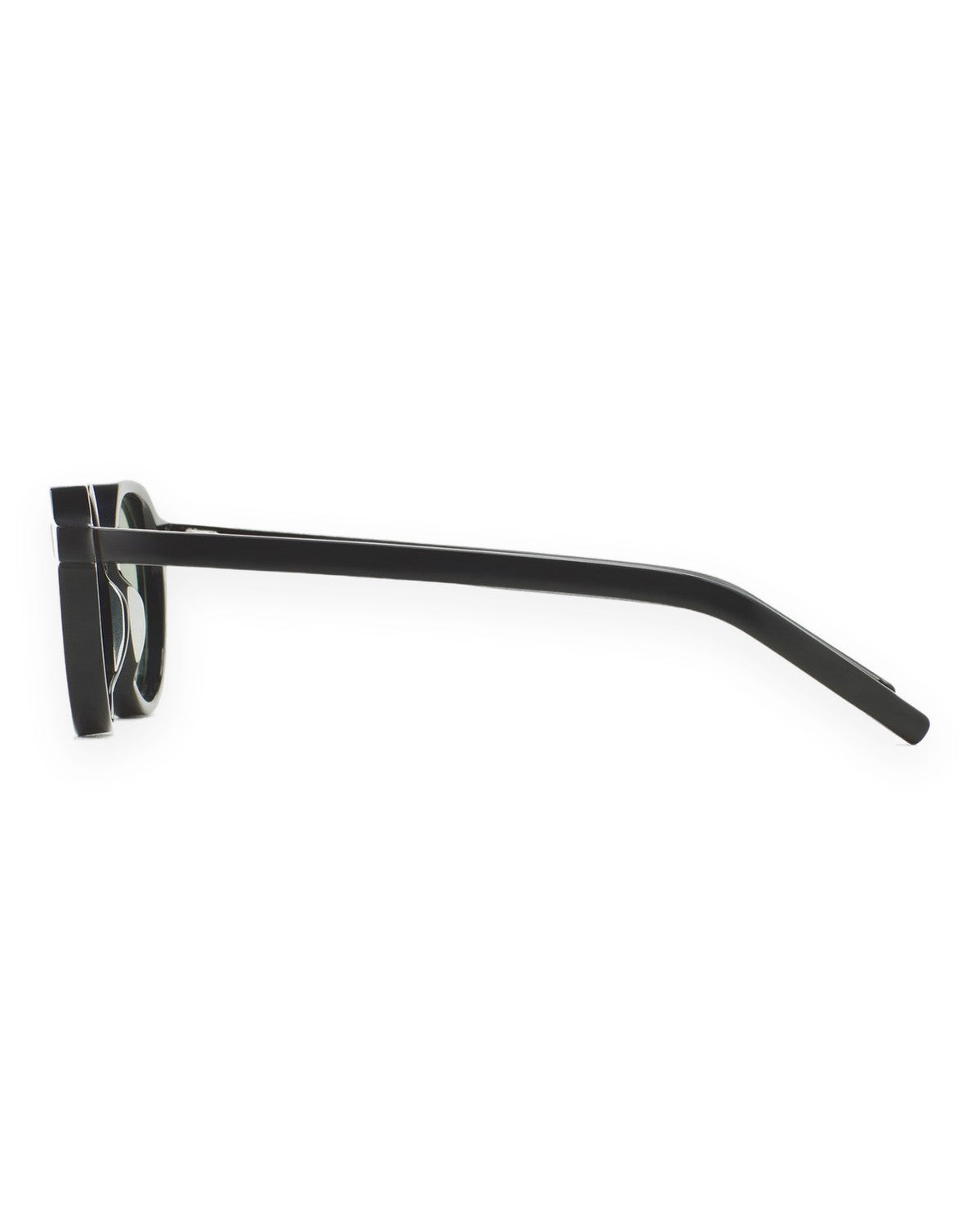 Side profile of KALEOS Scott Black Matte Green Photochromic sunglasses.
