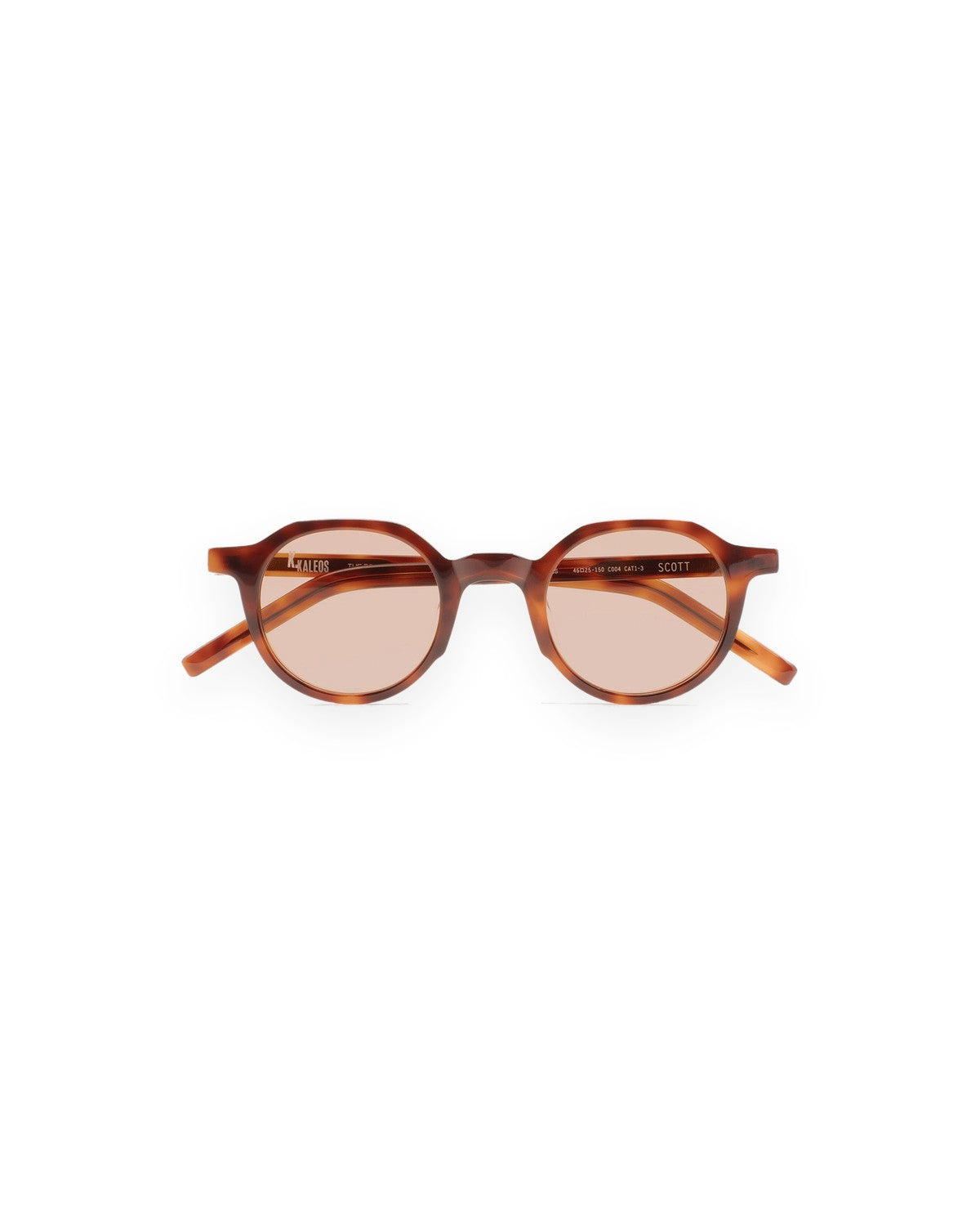 Front view of KALEOS Scott Havana Brown sunglasses.