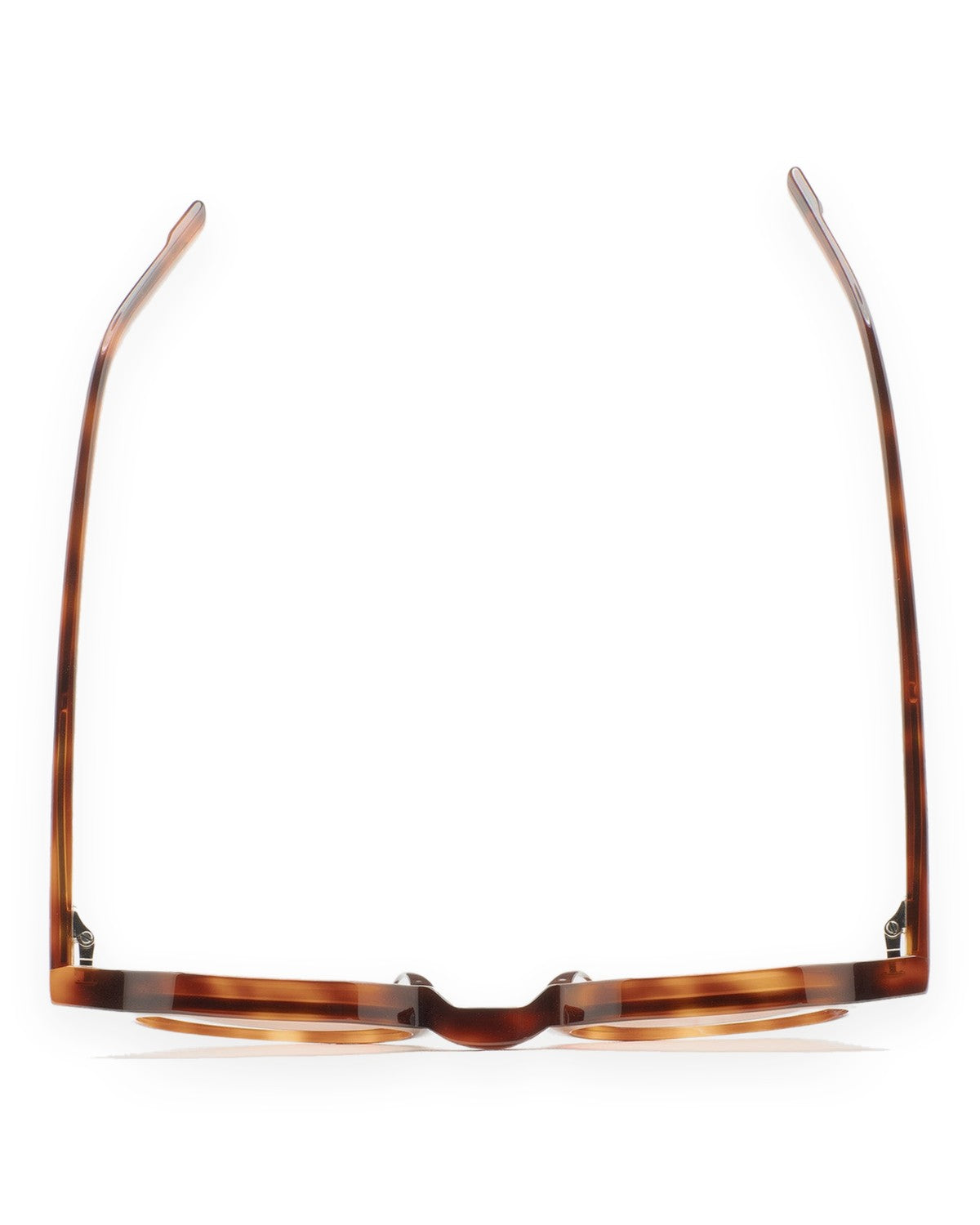 Folded view of KALEOS Scott Havana Brown sunglasses showing temples.