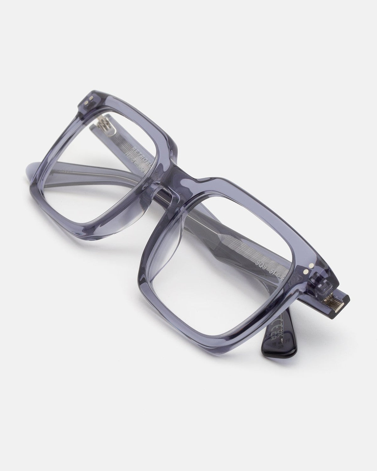 Folded view of RETROSUPERFUTURE Secolo Marino eyeglasses showing temples and hinge detail.