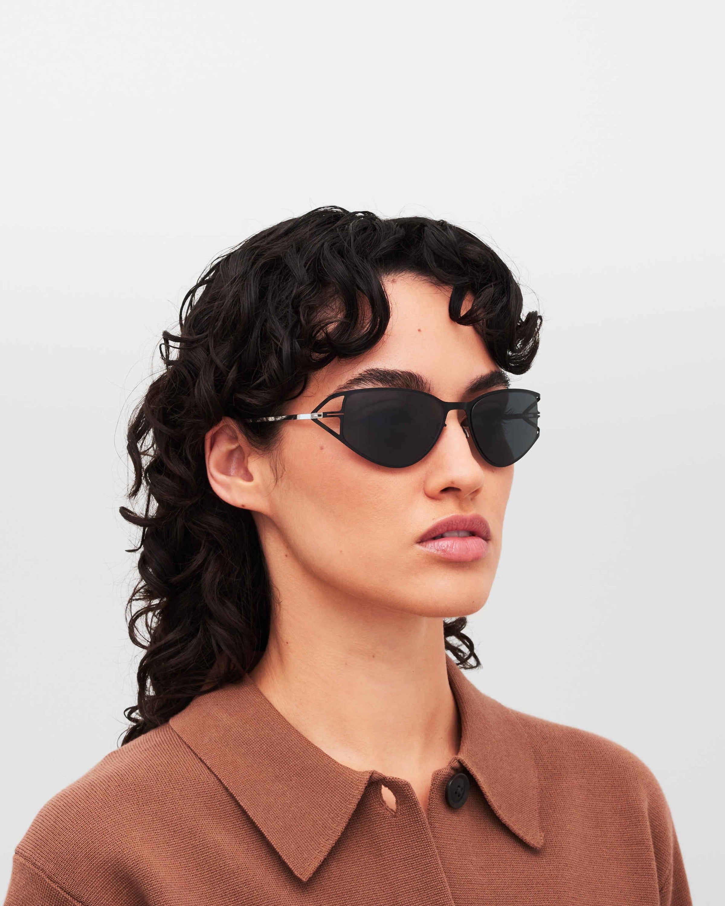 MYKITA SIERRA SHINY SILVER/JET BLACK Shiny Silver/Jet Black / Darkgrey Solid