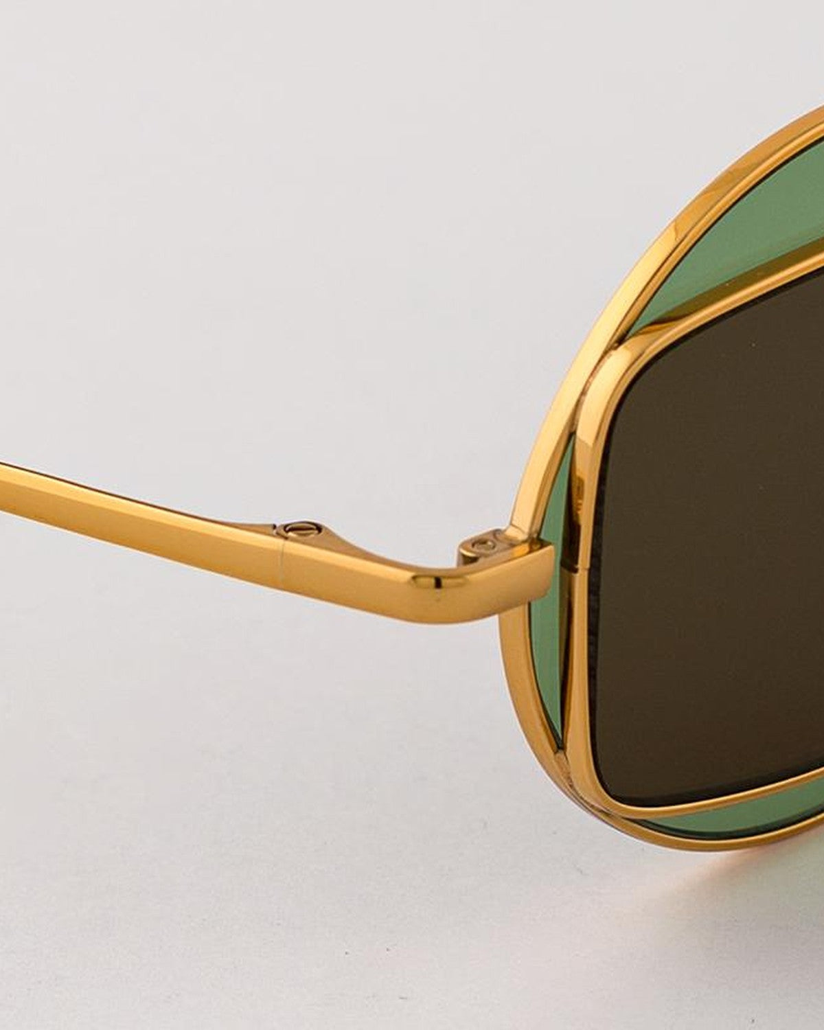 Close-up of the temple and hinge on EYEPETIZER SMOOTH C.4-8 sunglasses.