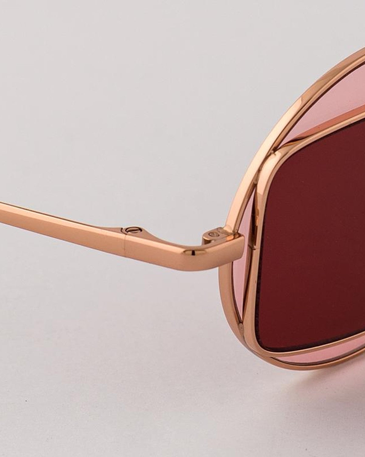 Close-up of the hinge and temple on EYEPETIZER SMOOTH C.9-9 sunglasses.