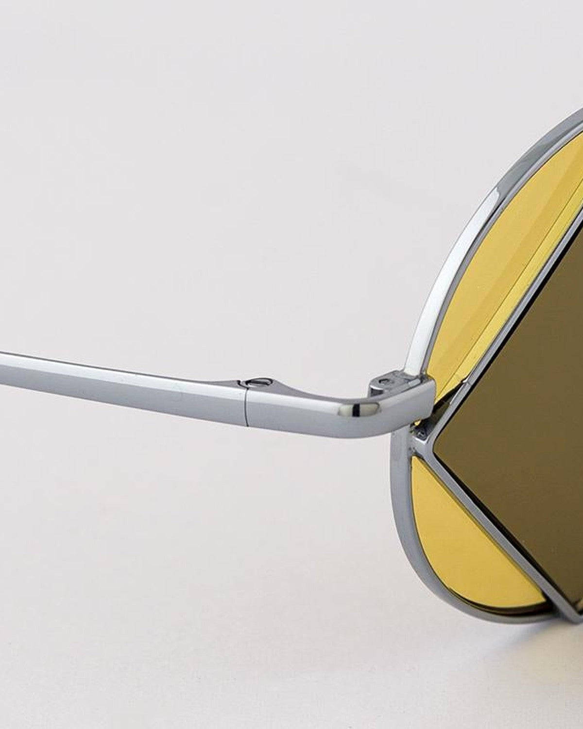 Close-up of the metal hinge and temple of EYEPETIZER SQUARE C.1-7 sunglasses.