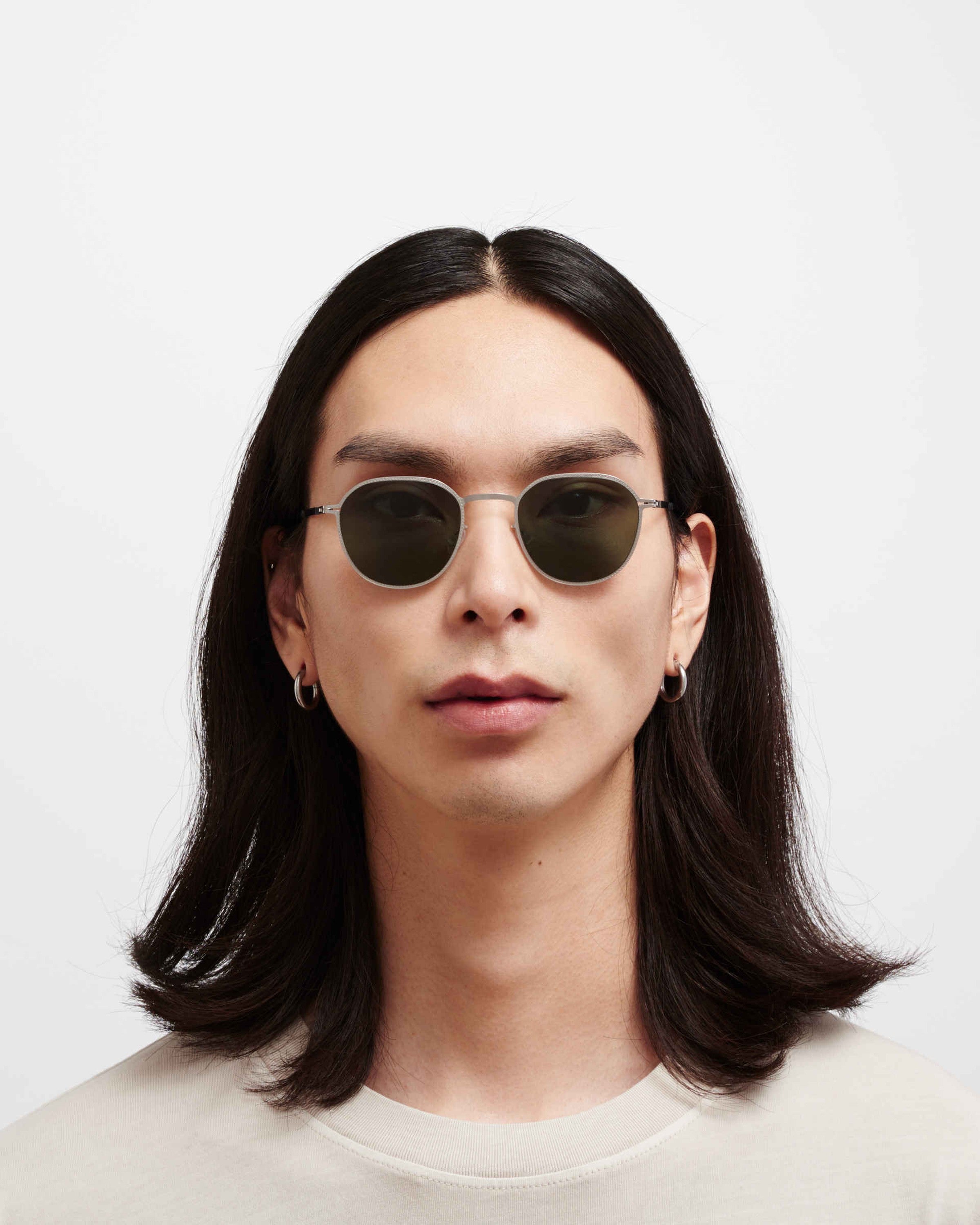 MYKITA TALVI SHINY SILVER Shiny Silver / Dark Green Solid