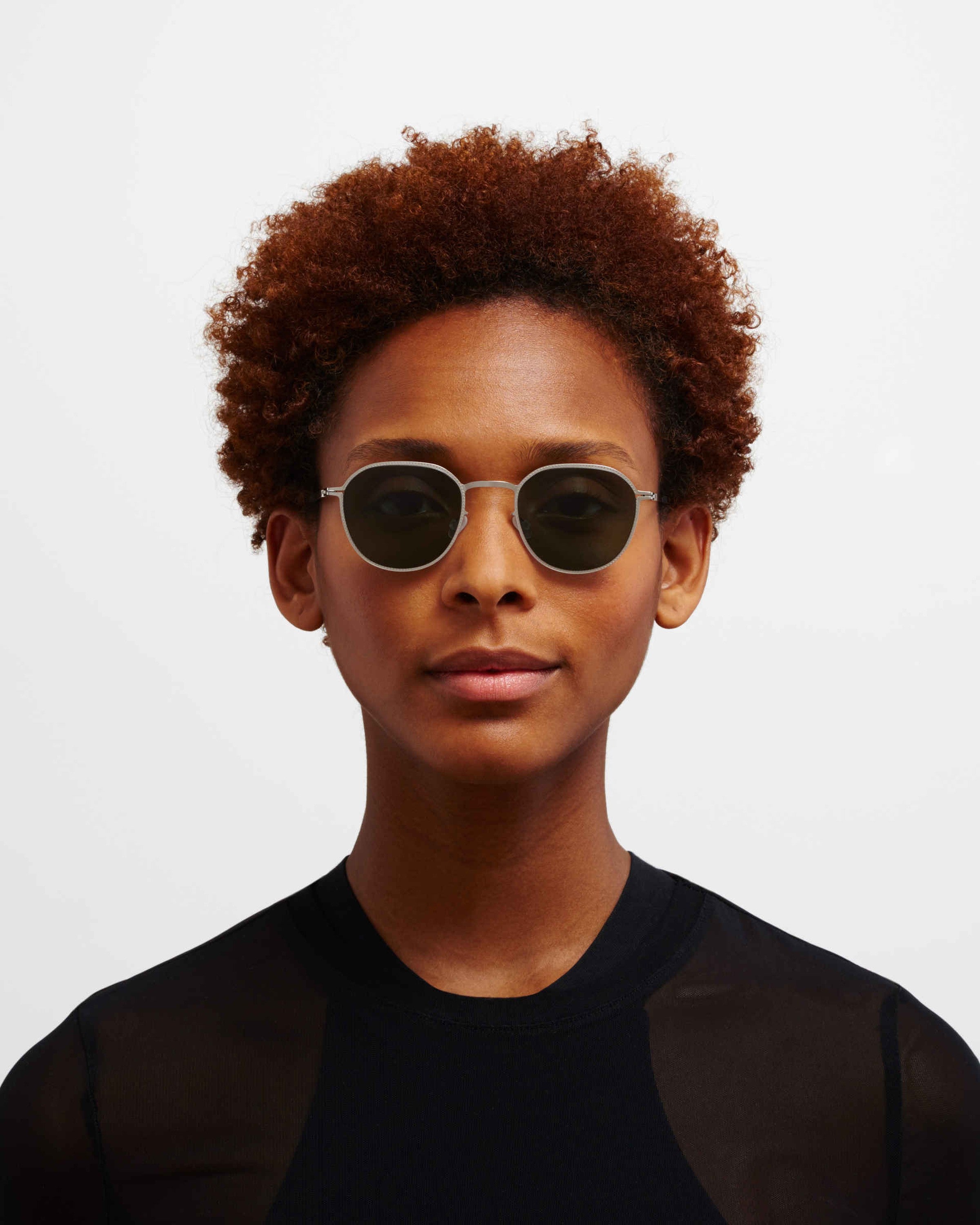 MYKITA TALVI SHINY SILVER Shiny Silver / Dark Green Solid