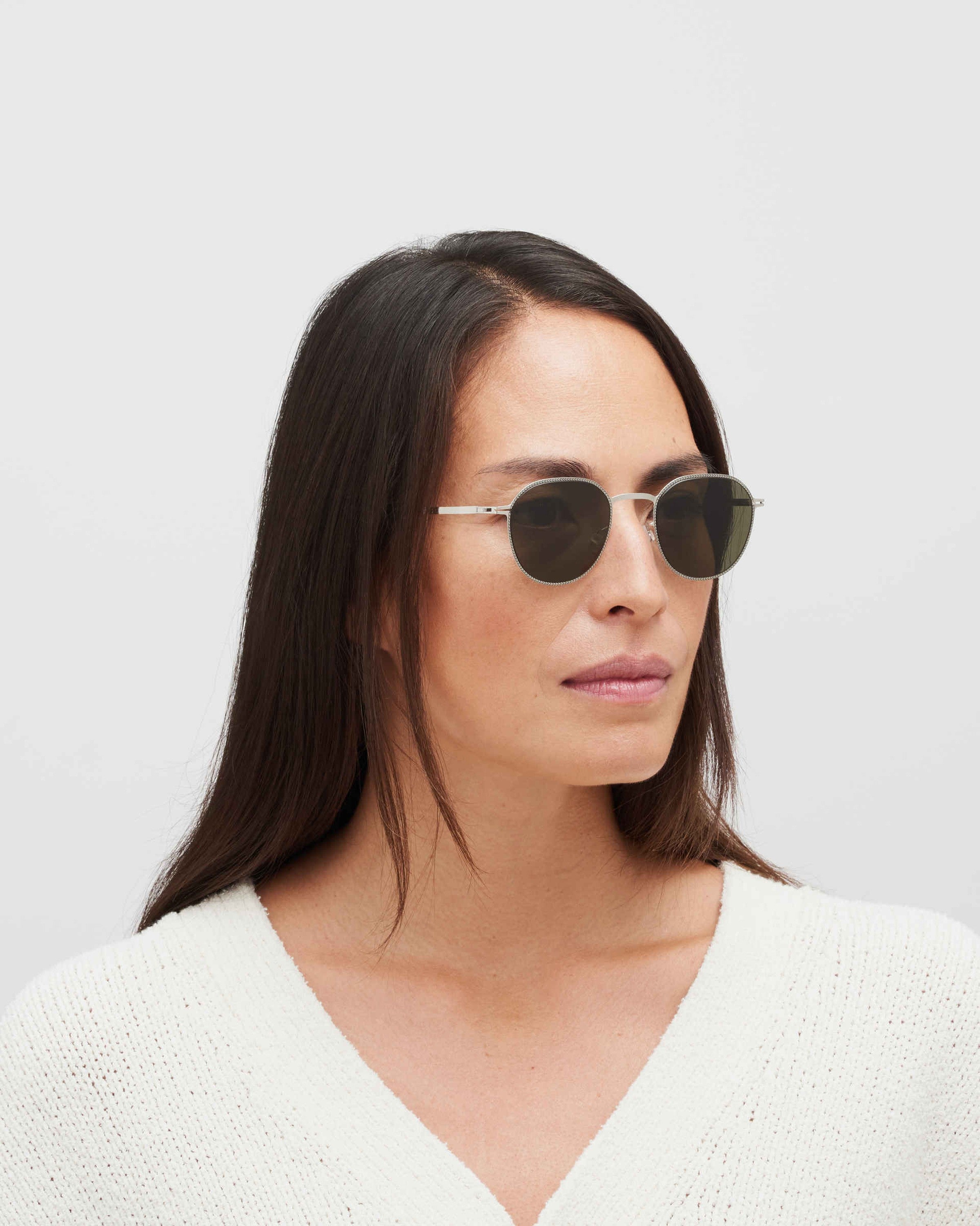 MYKITA TALVI SILVER/BLACK Silver/Black / Raw Green Solid