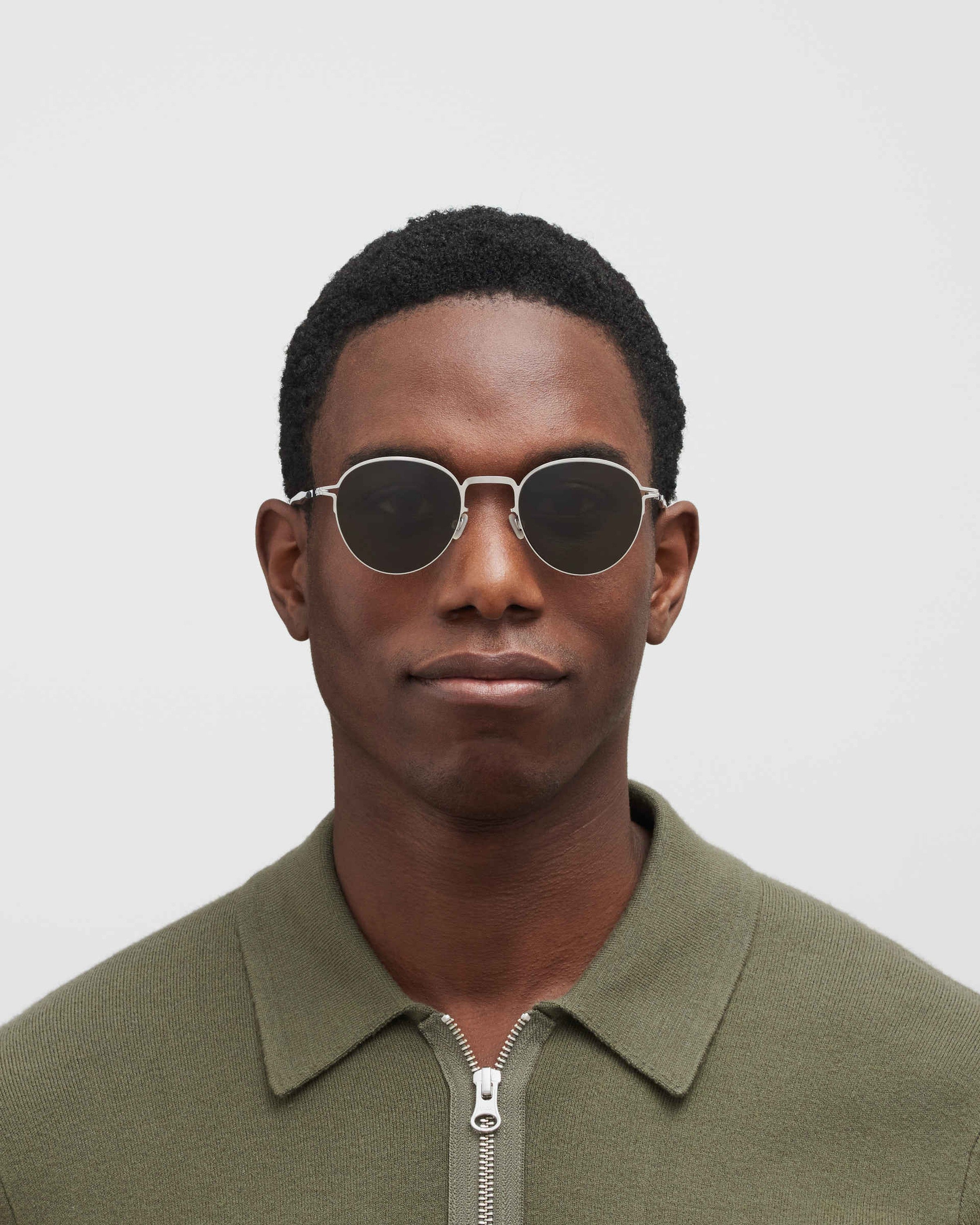 MYKITA TATE SHINY SILVER Shiny Silver / Raw Green Solid
