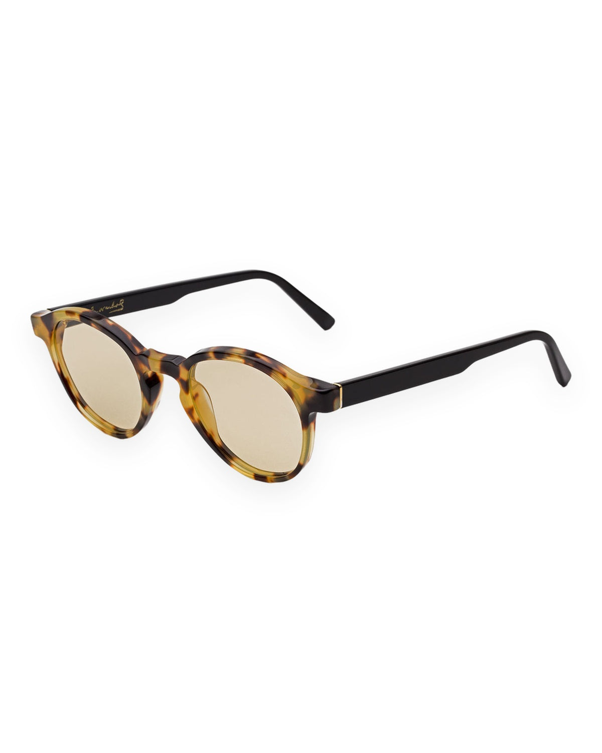 Retrosuperfuture The Warhol Tortoise Havana Tortoise with Shiny Black Arms / Yellow