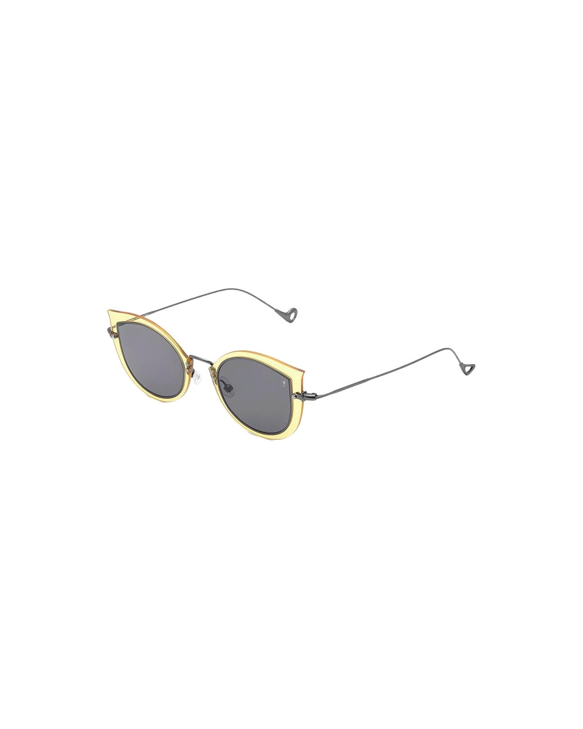 Angled view of EYEPETIZER THEA C.J-3-7 sunglasses with temples extended.
