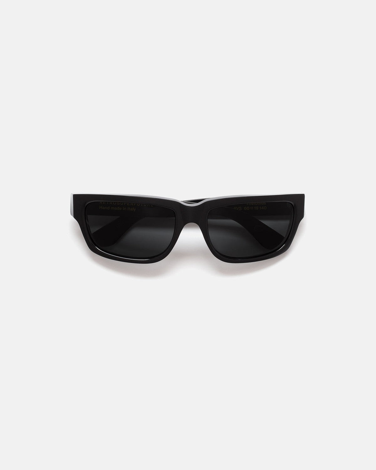 Front view of RETROSUPERFUTURE Thelonius Black sunglasses.