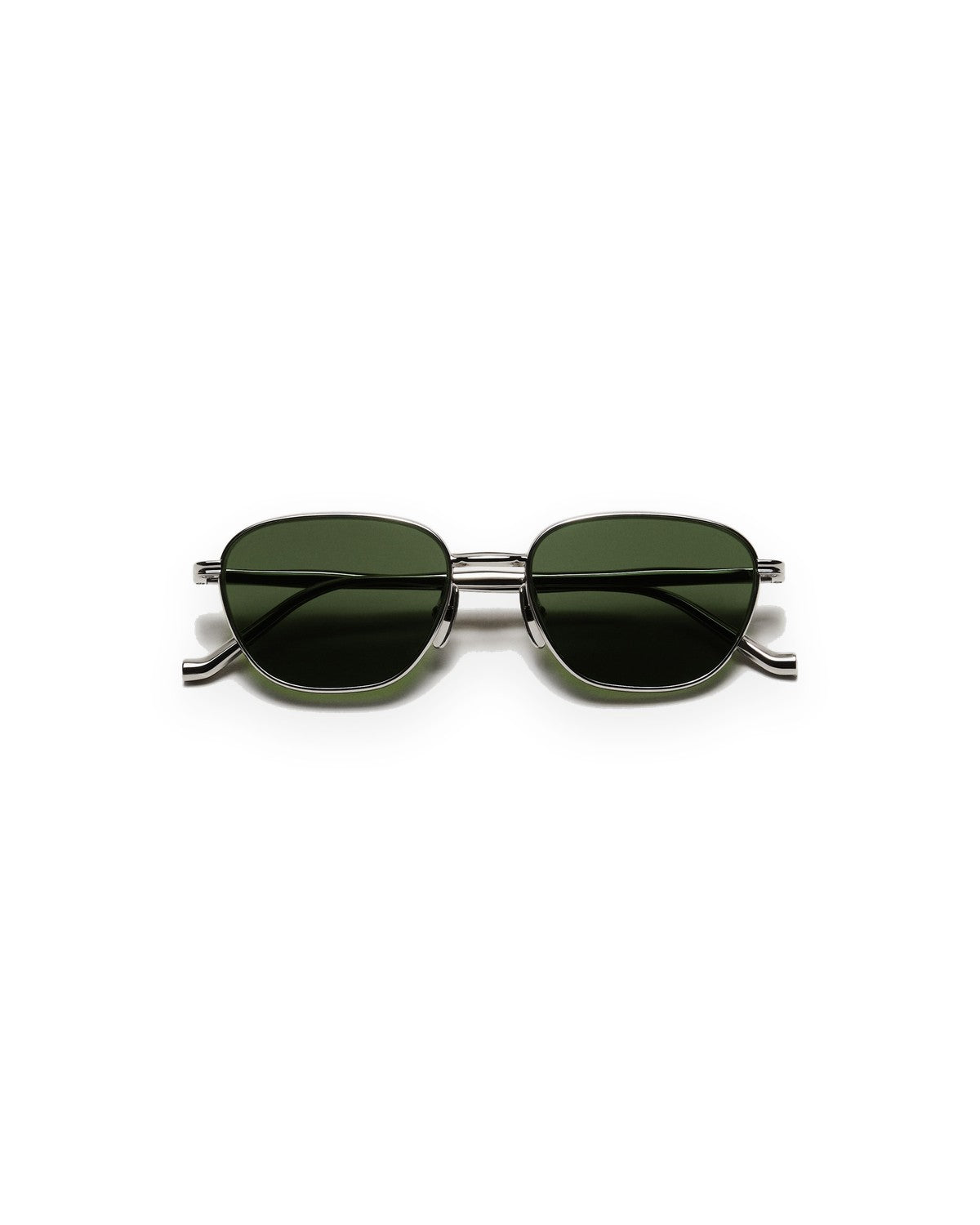 Front view of CHIMI Polygon Green Green sunglasses.