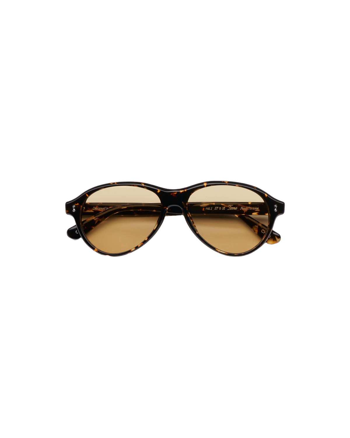 Front view of CHIMI Tome Feral Tortoise Yellow Lens Sunglasses