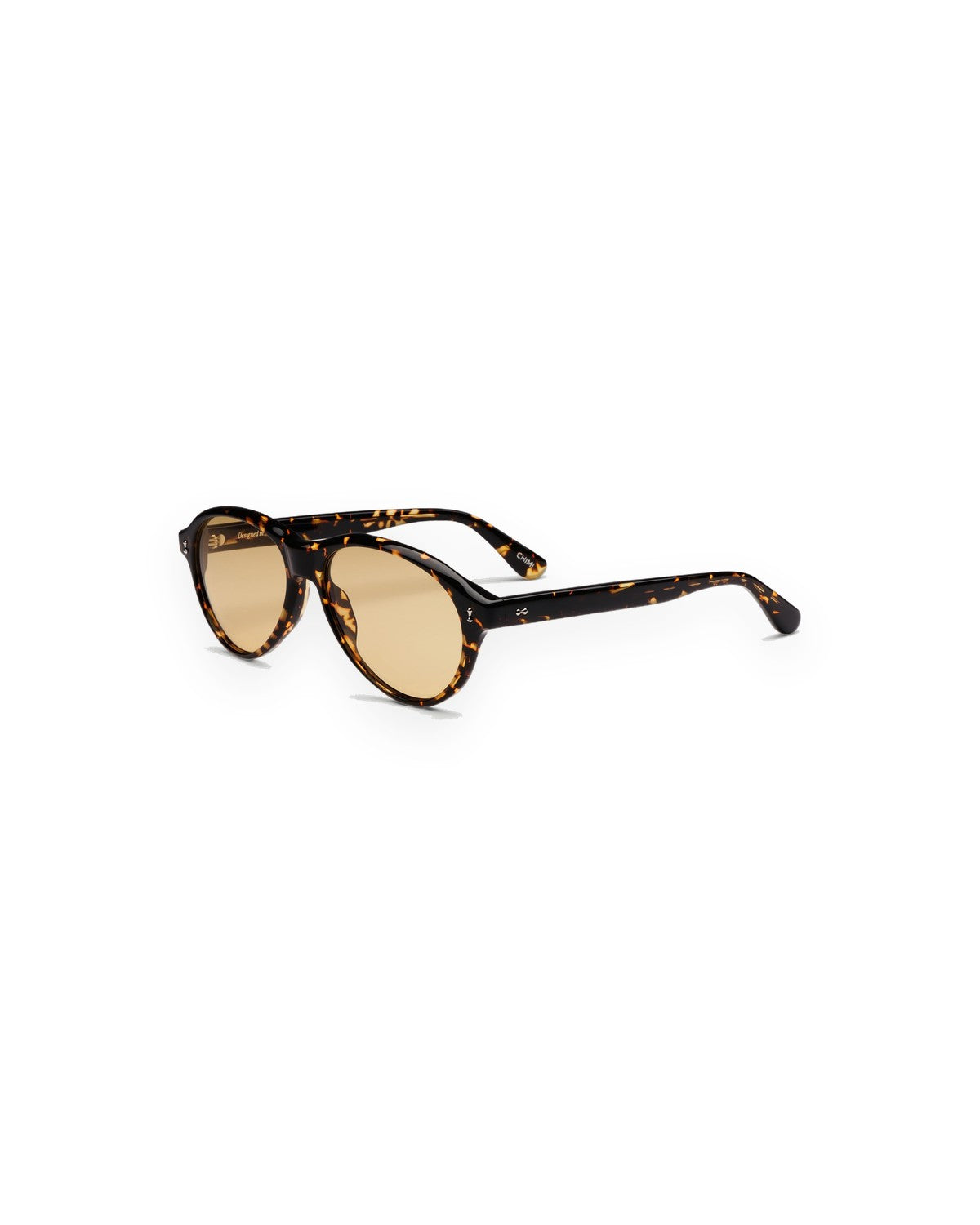 Side profile of CHIMI Tome Feral Tortoise Yellow Lens sunglasses.