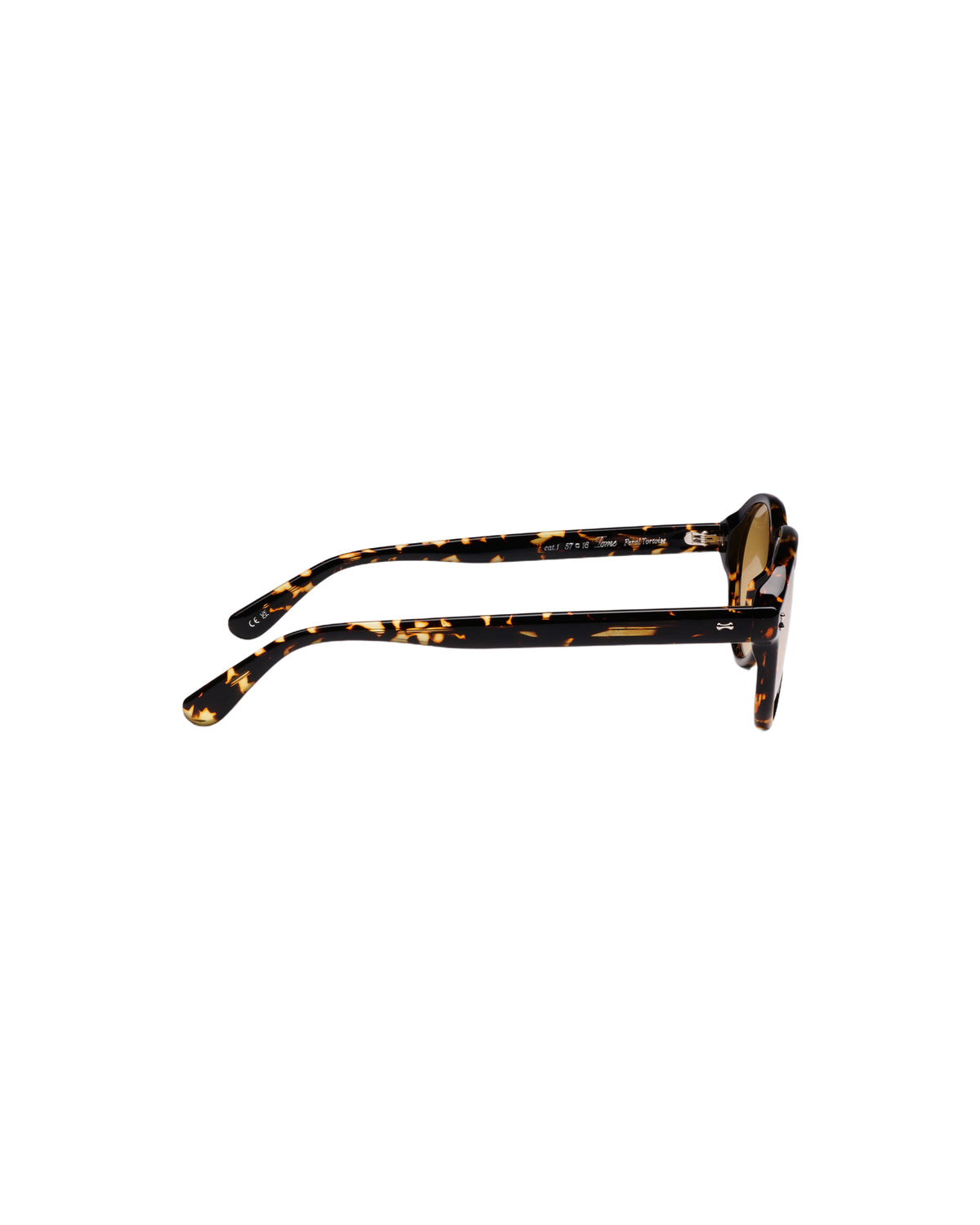 Folded side view of CHIMI Tome Feral Tortoise Yellow Lens Sunglasses