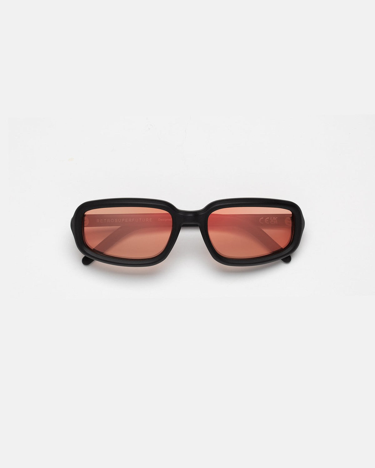 Front view of RETROSUPERFUTURE Troll Black Matte sunglasses.