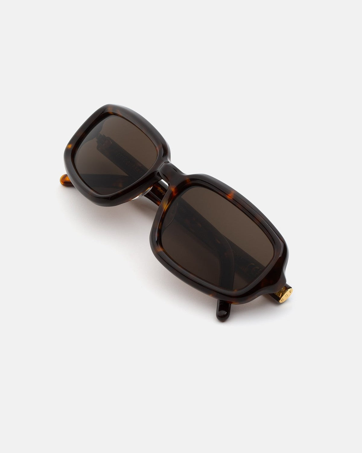 Overhead view of RETROSUPERFUTURE Troll Burnt Havana sunglasses.