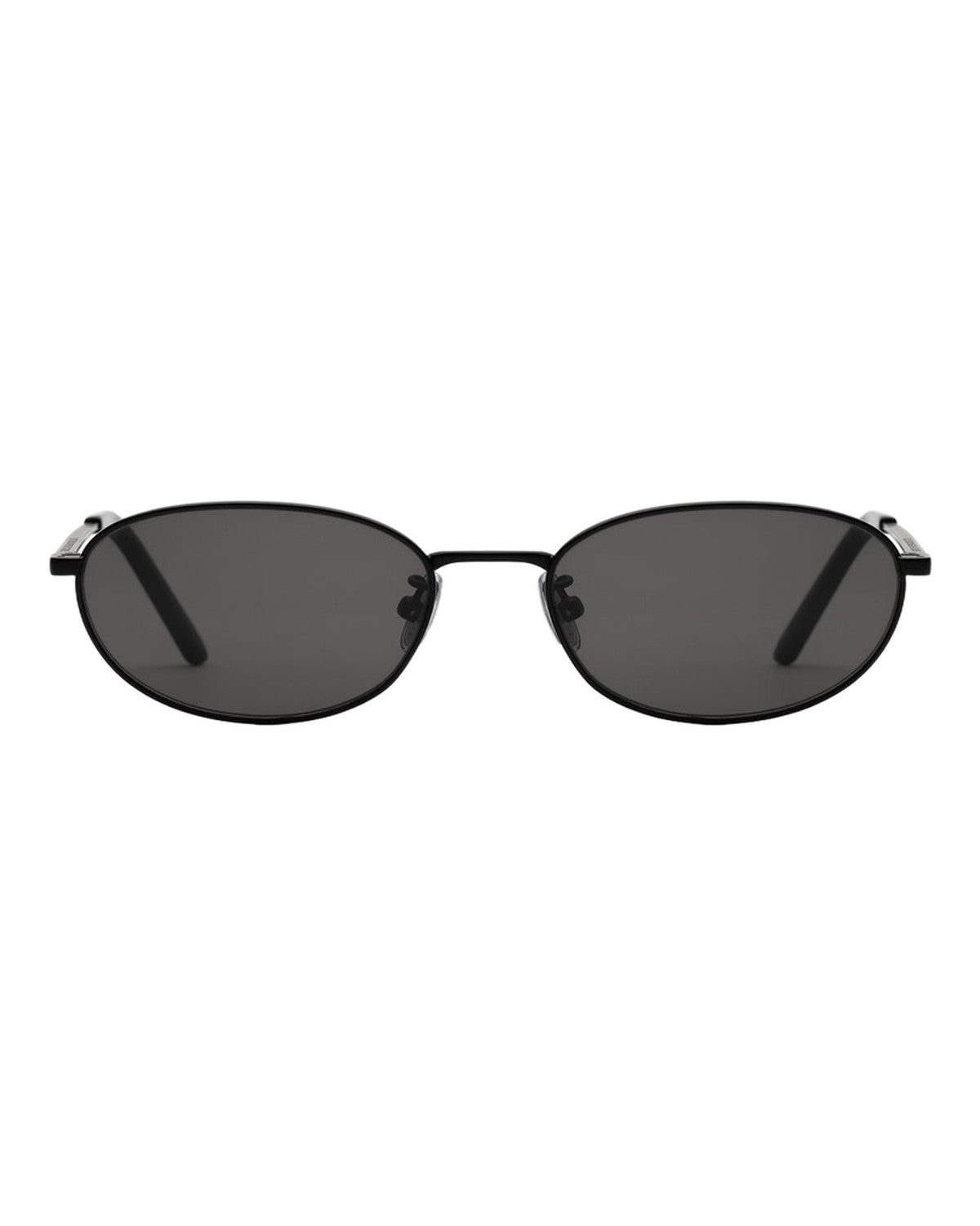 Straight-on front view of RETROSUPERFUTURE Uovo Nero sunglasses.