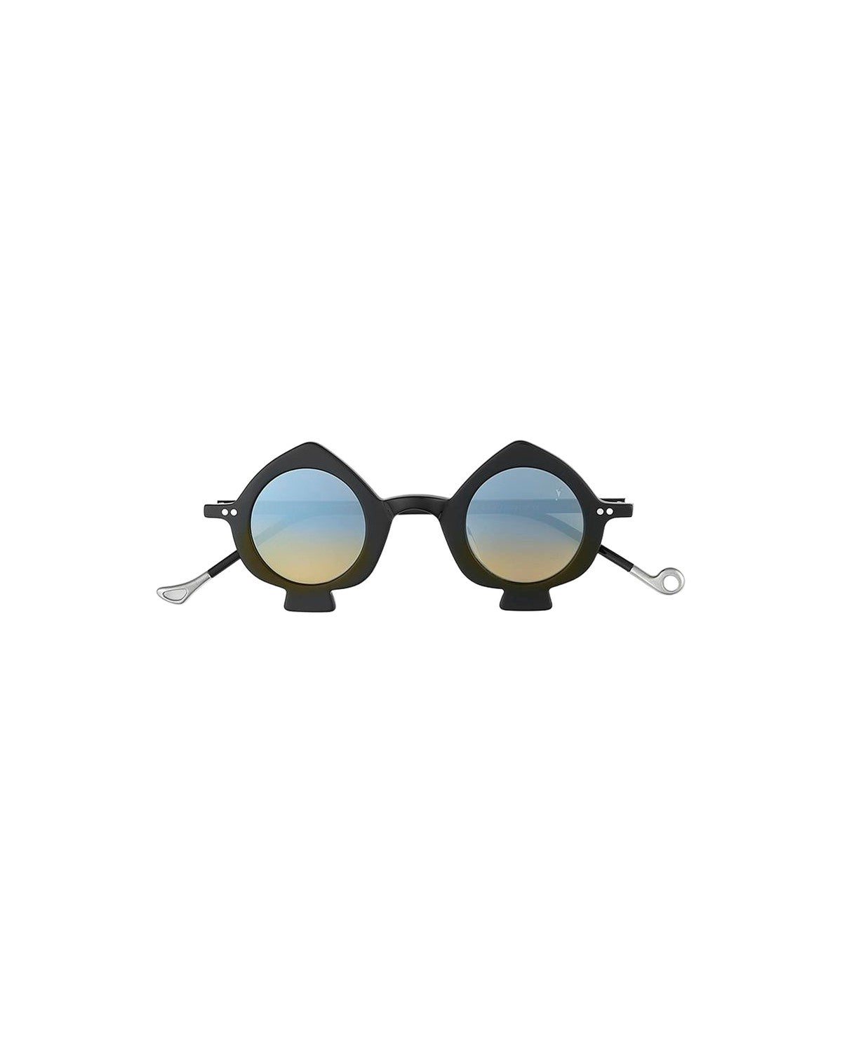 Front view of EYEPETIZER VENTIDUE C.A-41F sunglasses with round frames and gradient lenses.