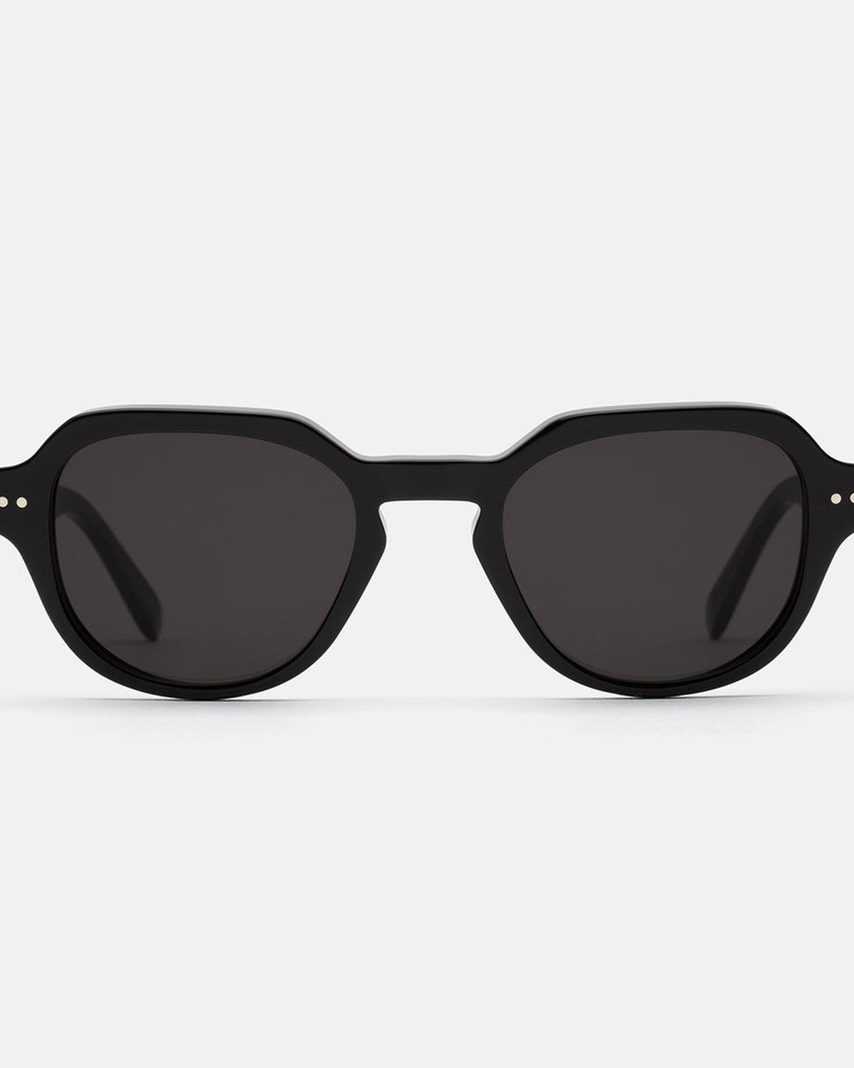 Straight front view of RETROSUPERFUTURE Voce Black sunglasses.