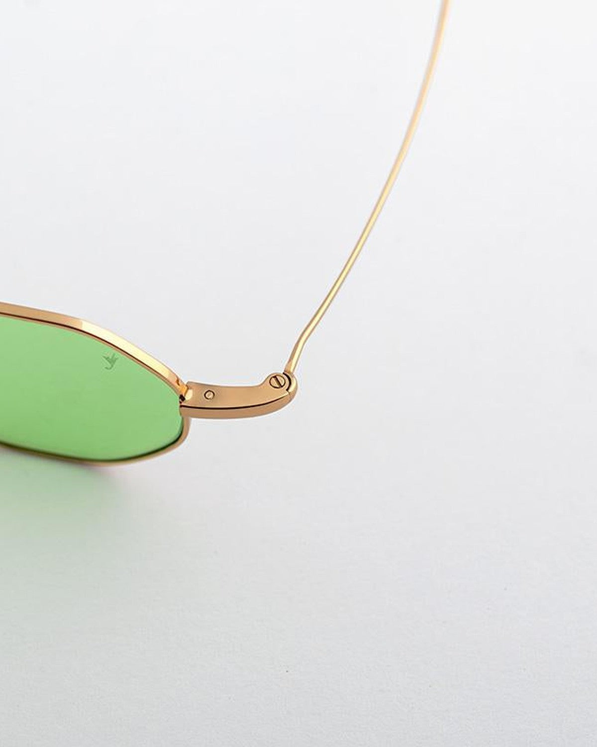 Close-up of the temple hinge on EYEPETIZER WOODY C.4-1 sunglasses.