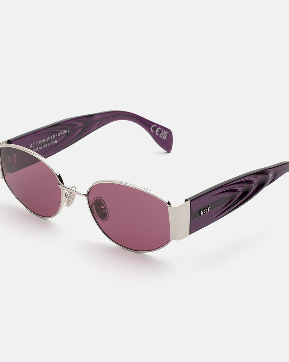 Retrosuperfuture X Melanzana Shiny Silver / Crystal Aubergine / Bordeaux