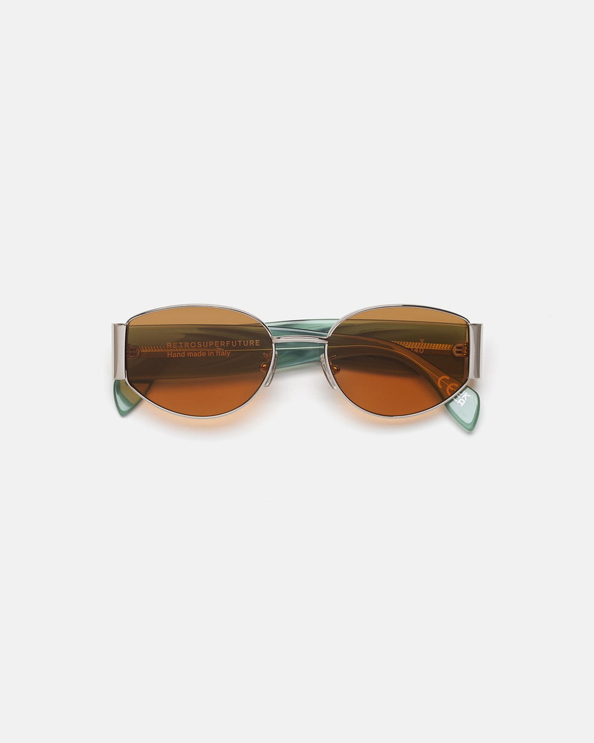 Retrosuperfuture X Sage Shiny Silver Metal with Crystal Sage Acetate / Brown