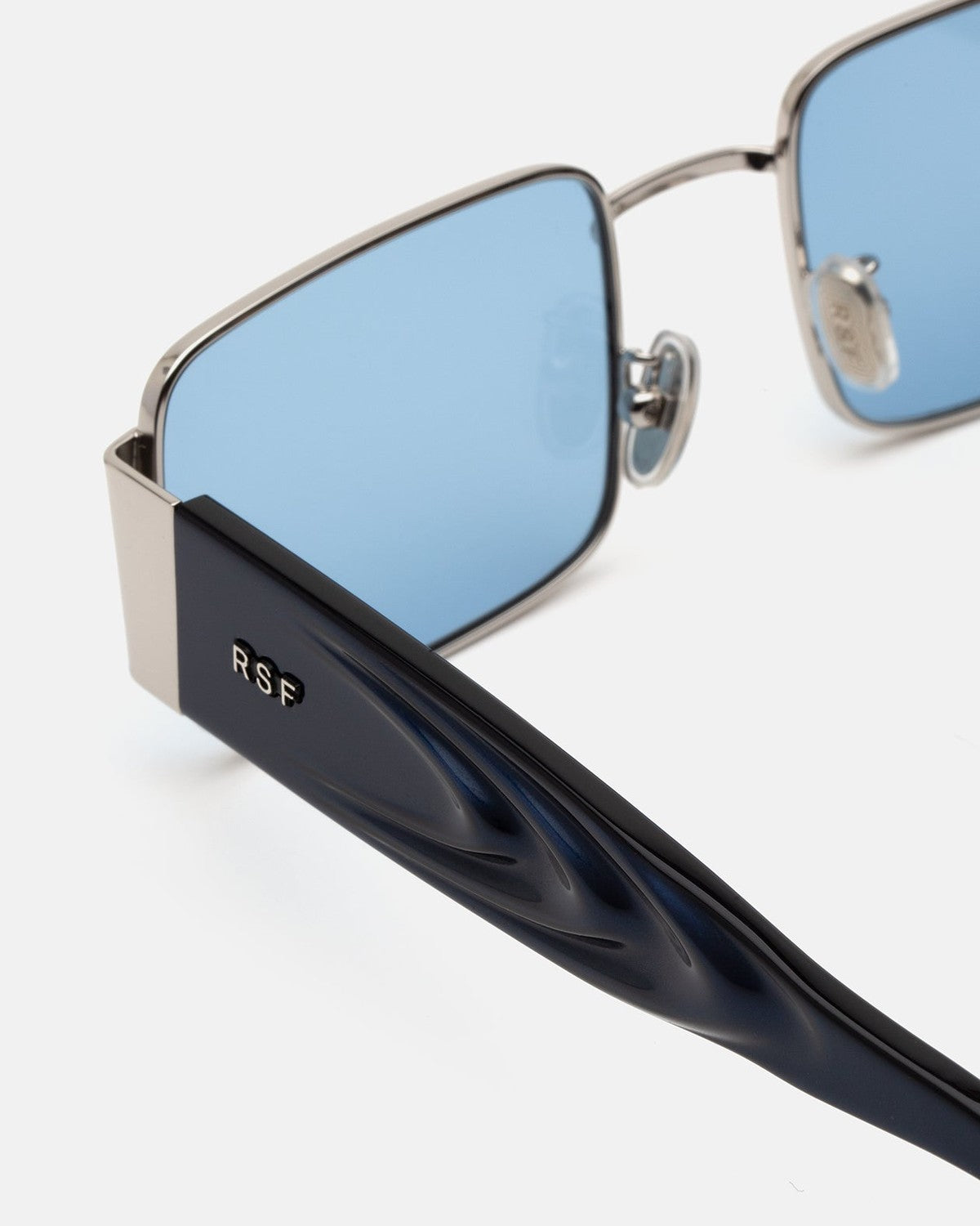 Retrosuperfuture Z Metallic Blue Shiny Silver Metal with Metallic Blue Temples / Baby Blue