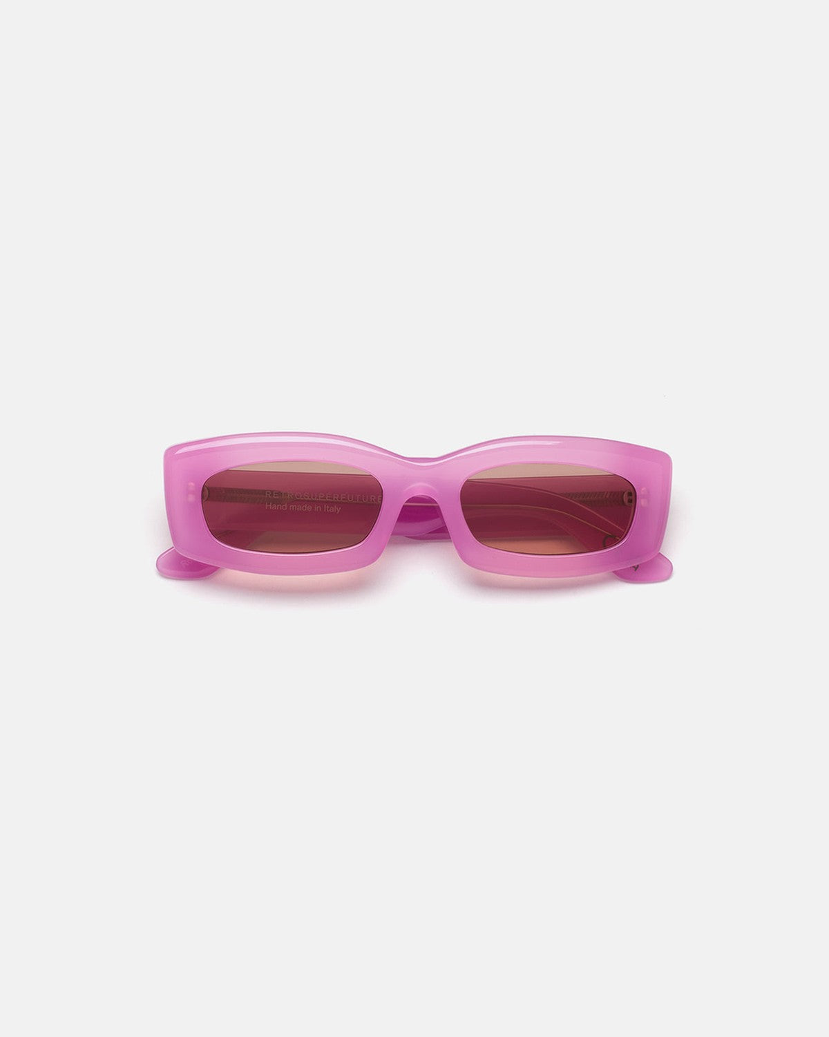 Front view of RETROSUPERFUTURE Zaga Pink sunglasses.